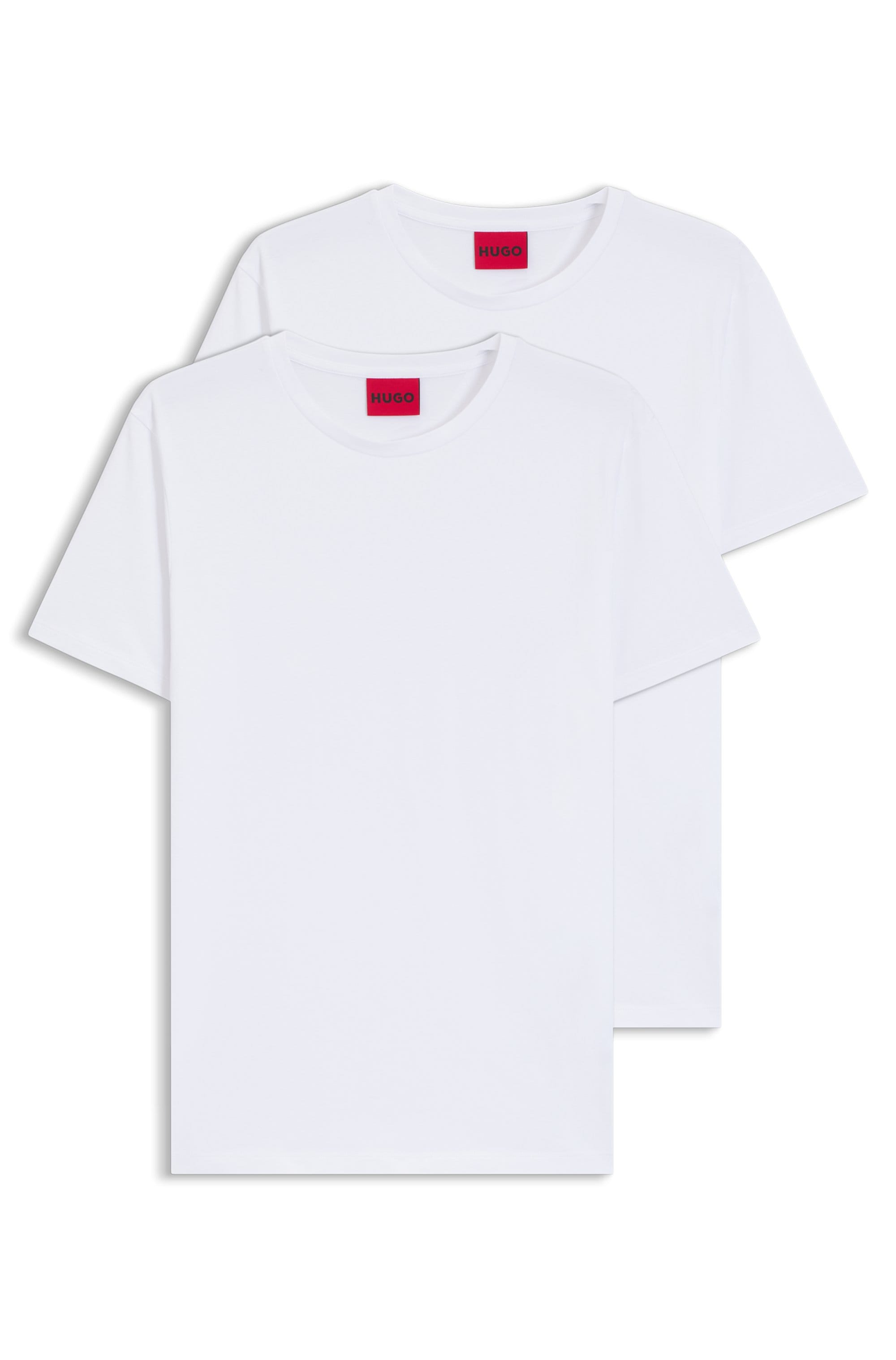 HUGO T-shirt »HUGO-Round« Paquet, 2er,  Rundhalsausschnitt, Slim-Fit, HUGO Logo-Druck