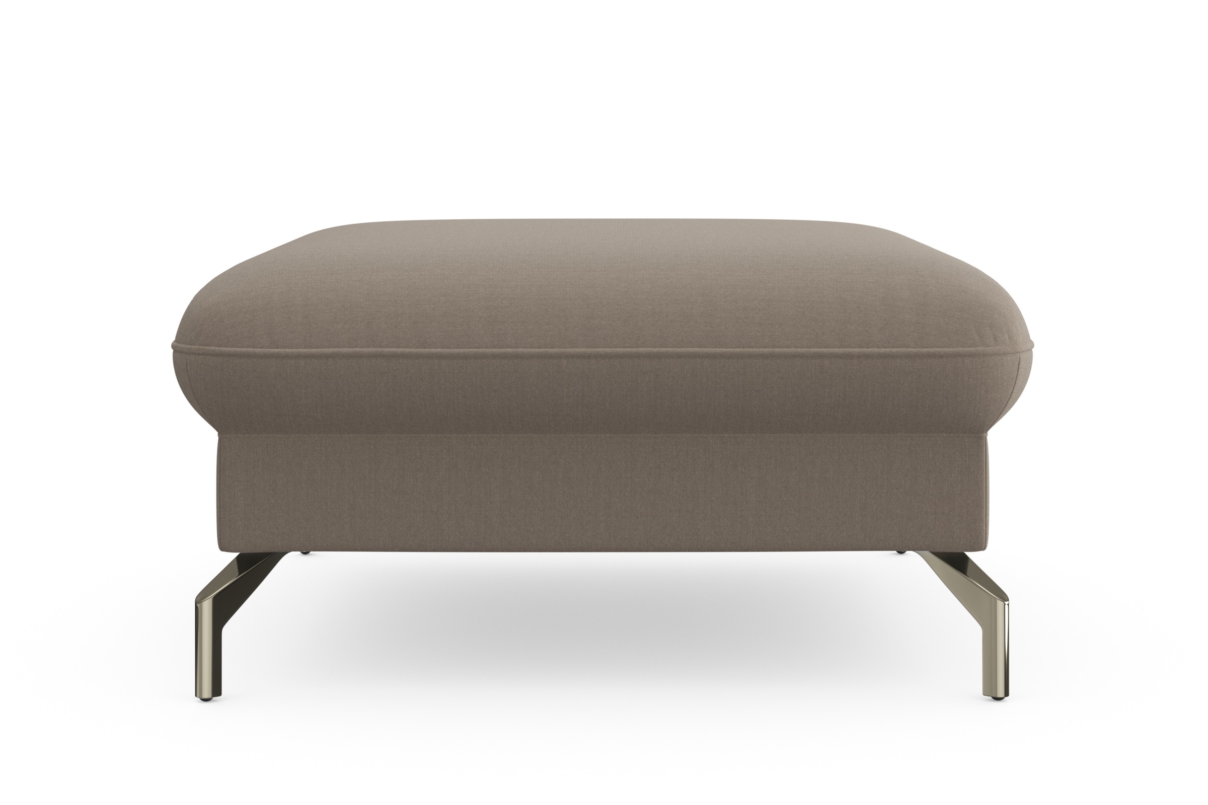 sit&more Hocker »Fashion«, inklusive Federkern, mit satinierten Nickelfüssen