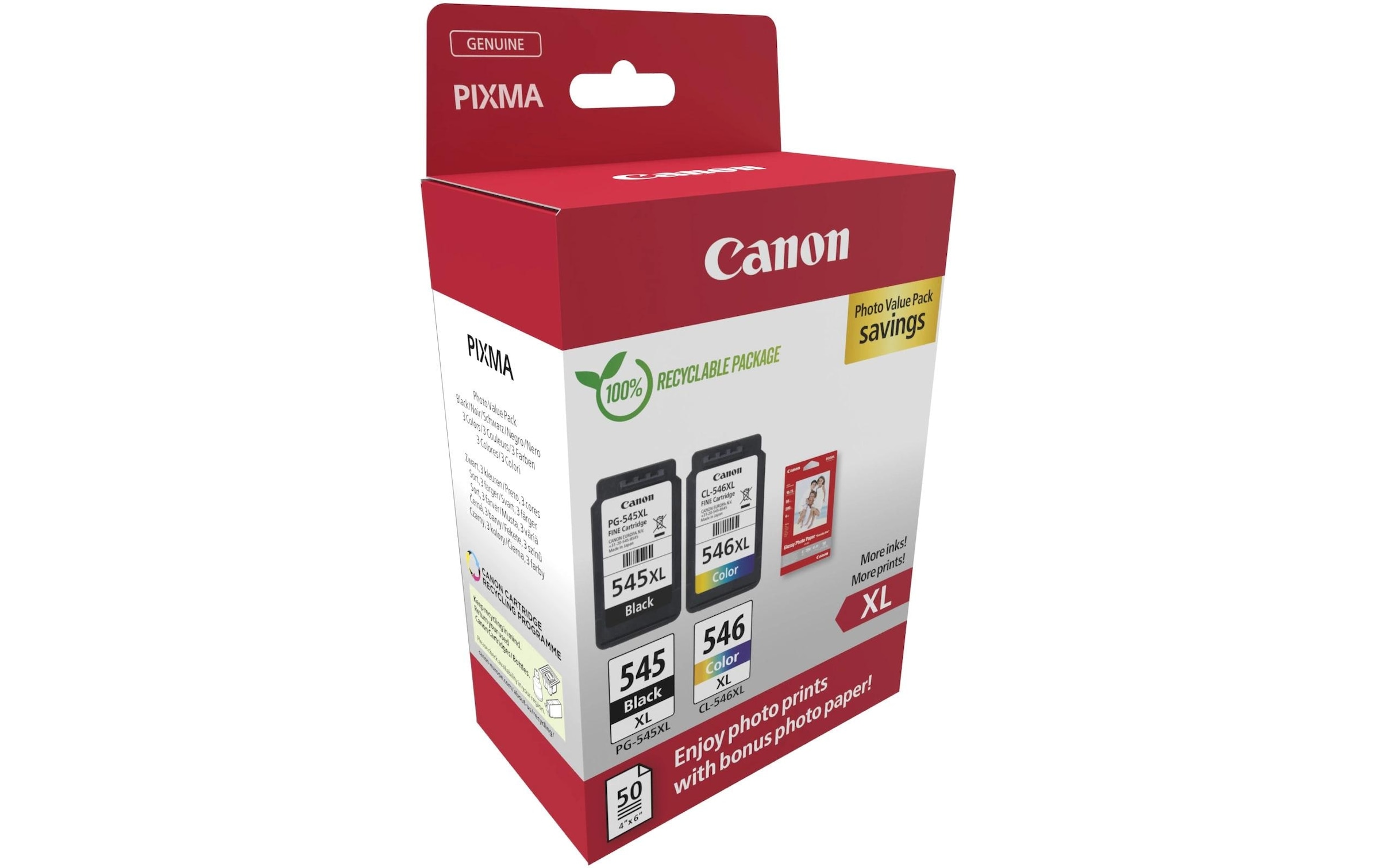 Canon Tintenpatrone »PG-545XL/CL-546XL + Fotopapier Black/Color«