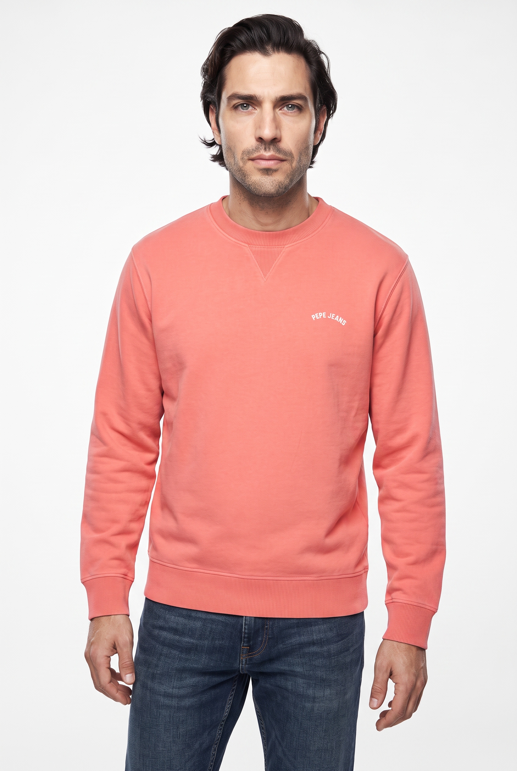 Pepe Jeans Sweatshirt »JOHN CREW«, mit Rippeinsatz am Rundhals, Logoschriftzug
