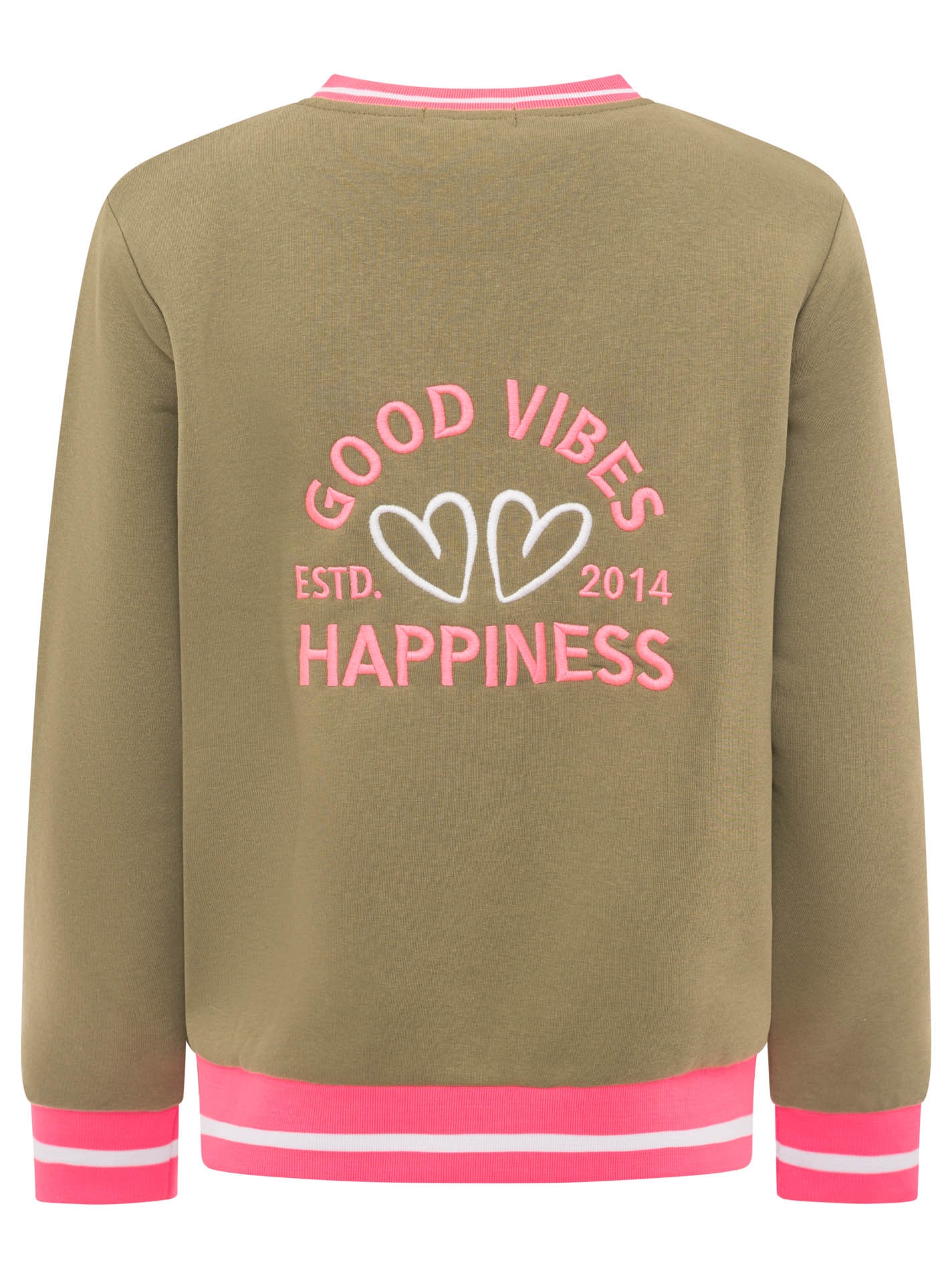 Zwillingsherz Veste sweat »"College"« Reissverschluss, gestreiften Rippbündchen, Eingriffstaschen, Stickerei