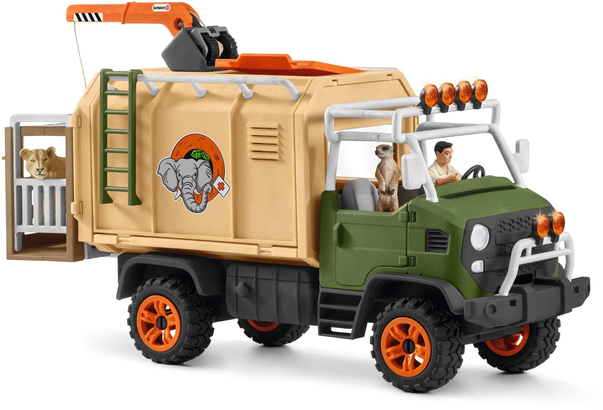 Schleich® Spielwelt »WILD LIFE, Grosser Truck Tierrettung (42475)«, (Set), Made in Europe