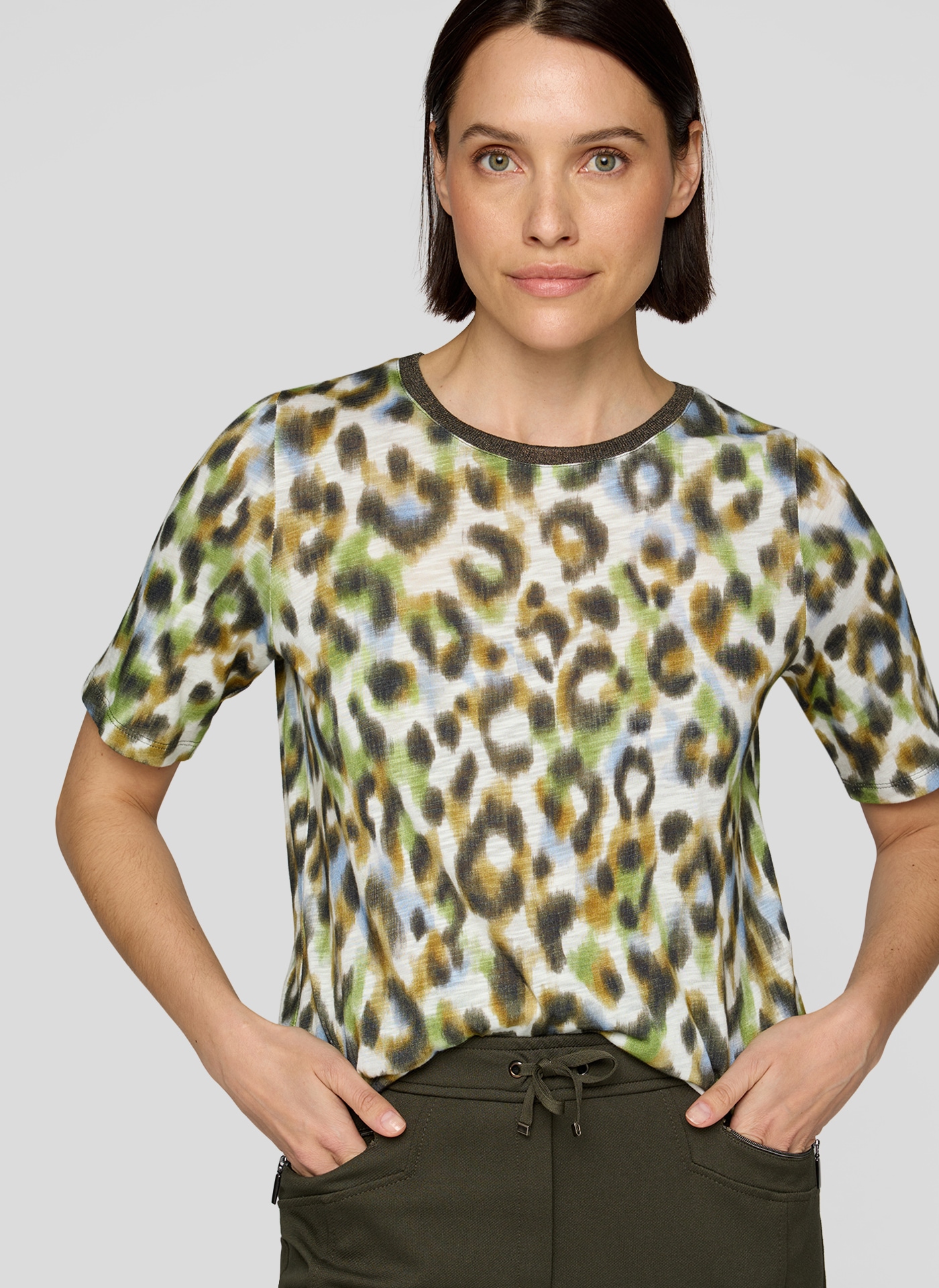 Image of Rabe Kurzarmshirt im Leo-Look