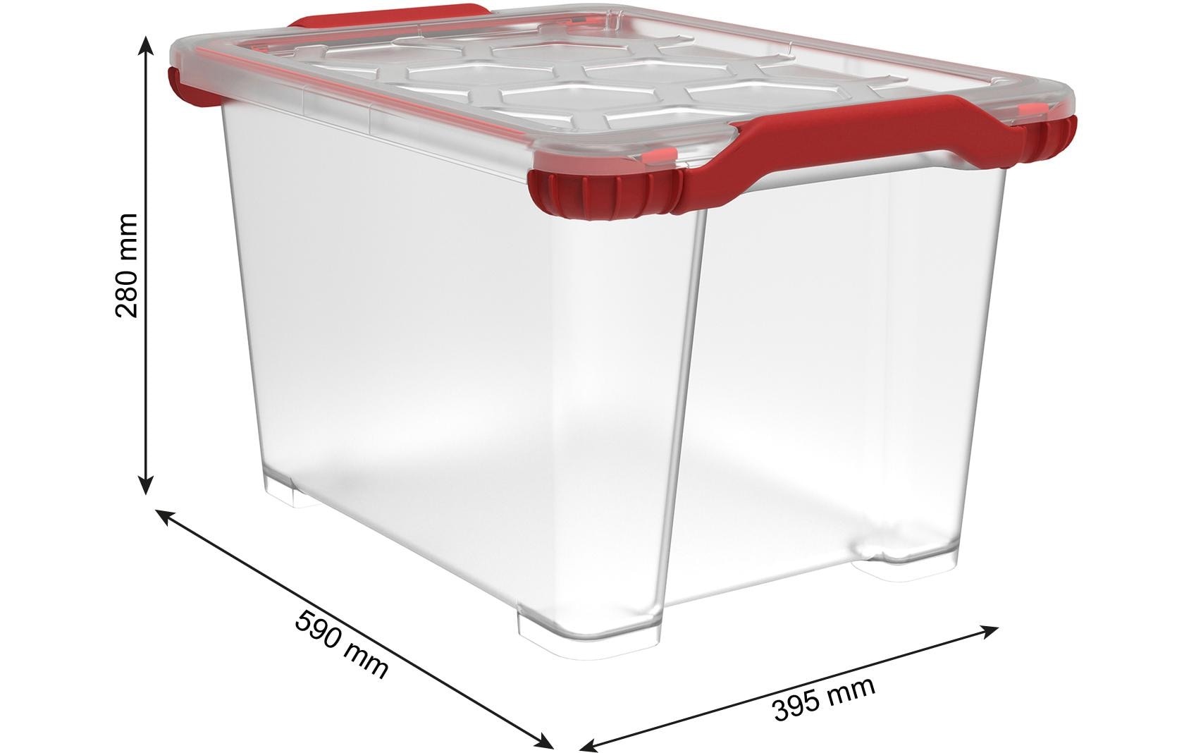 ROTHO Aufbewahrungsbox »EVO TOTAL Transparent, 3 tlg.«, (3 St.)