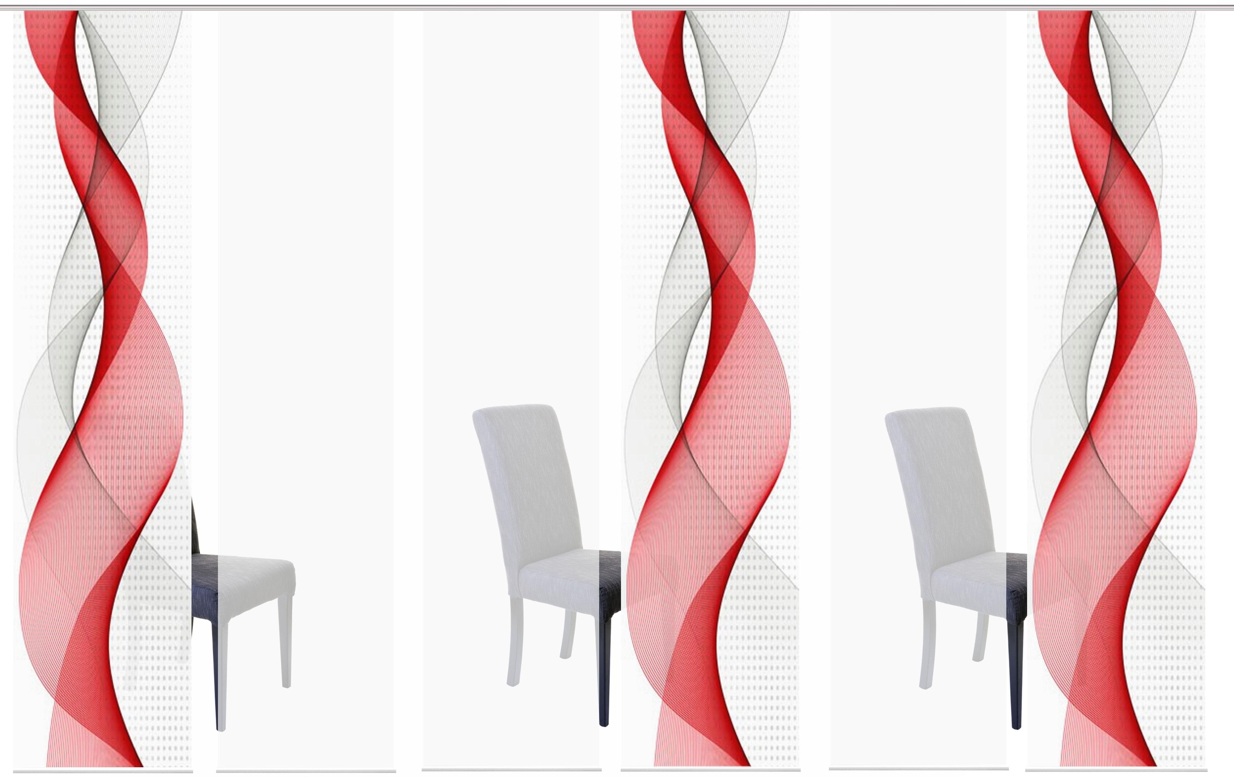 Image of HOME WOHNIDEEN Schiebegardine »OPALIA 6ER SET«, (6 St.), HxB: 245x60 bei Ackermann Versand Schweiz