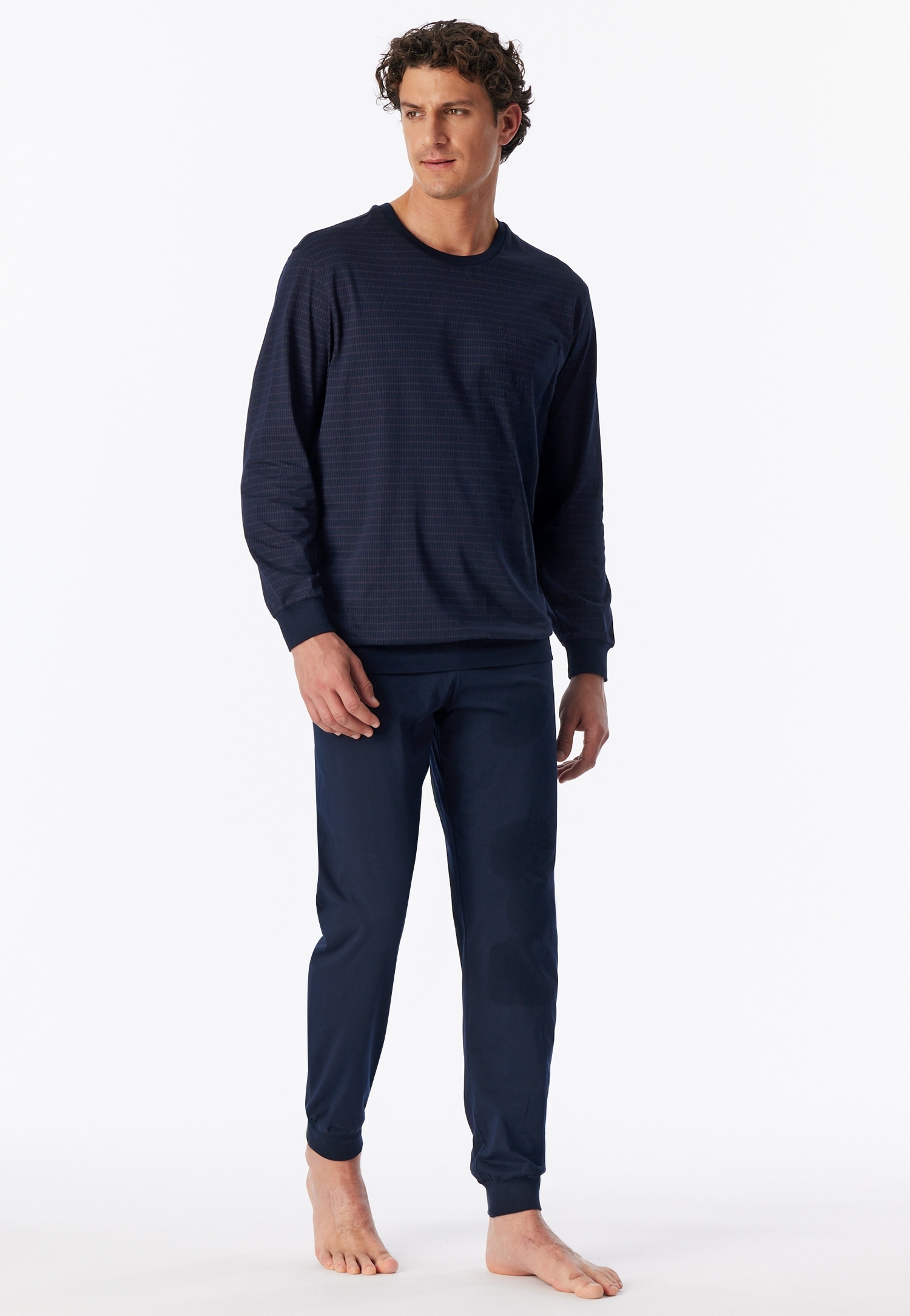 Image of Schiesser Schlafanzug "Comfort Essentials" 2tlg., 2 mit angenehmen Bündchen