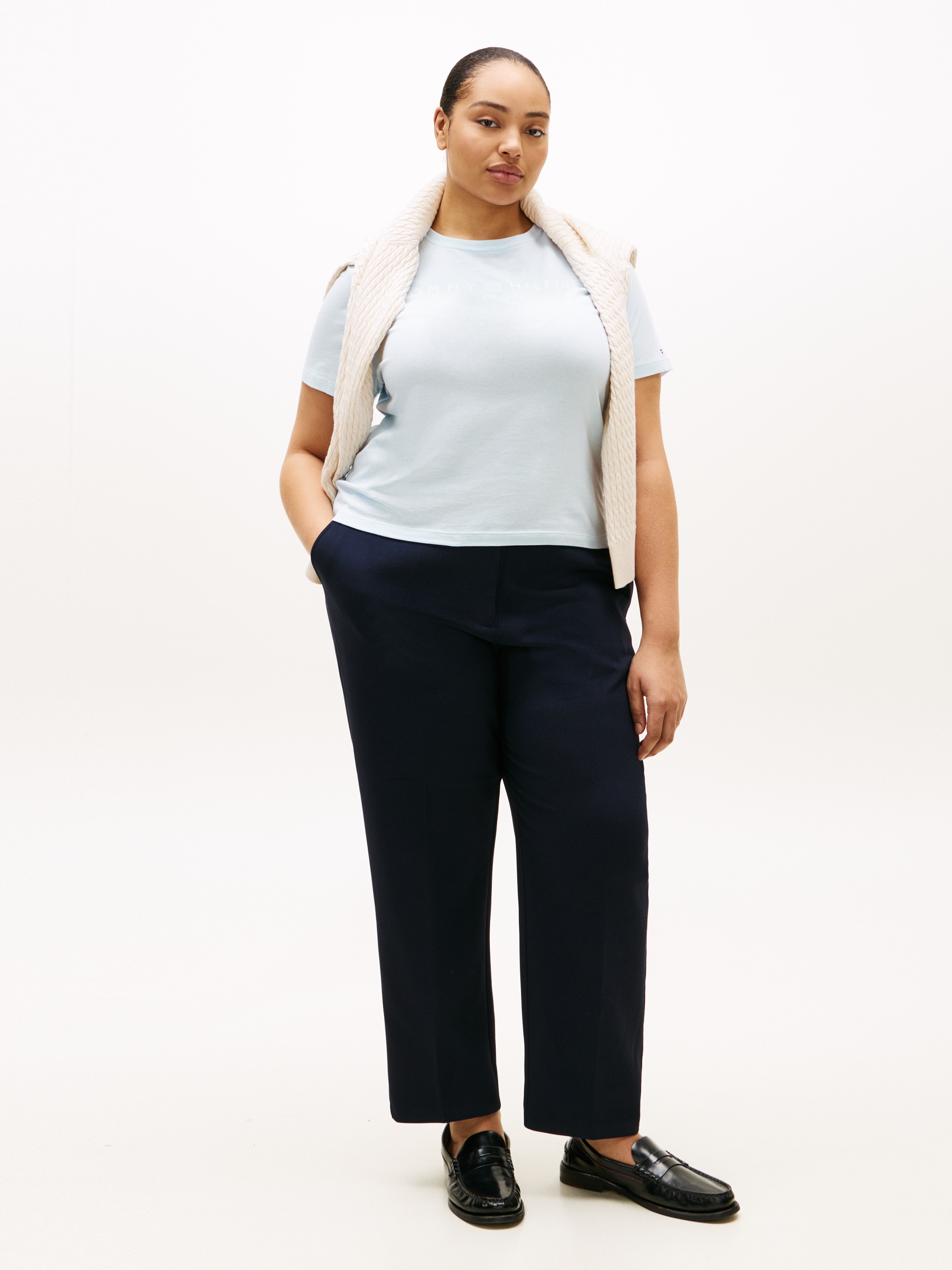 Tommy Hilfiger Curve T-shirt »CRV REG CORP LOGO C-NK SS« in grossen Grössen