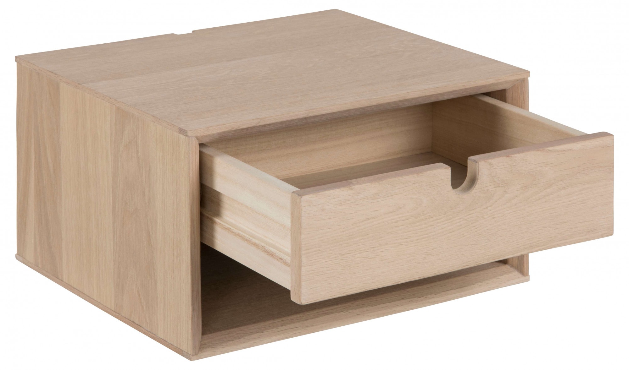 ACTONA GROUP Nachttisch »Century Nachtkommode« Nachtschrank, Eiche Furnier, Schublade, Wandbefestigung