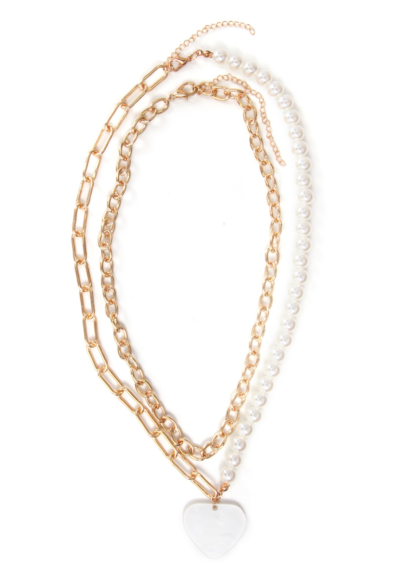 Image of J.Jayz Ketten-Set »Herz, 2-reihig, einzeln tragbar, edel«, (Set, 2 tlg.), mit Acrylperlen bei Ackermann Versand Schweiz