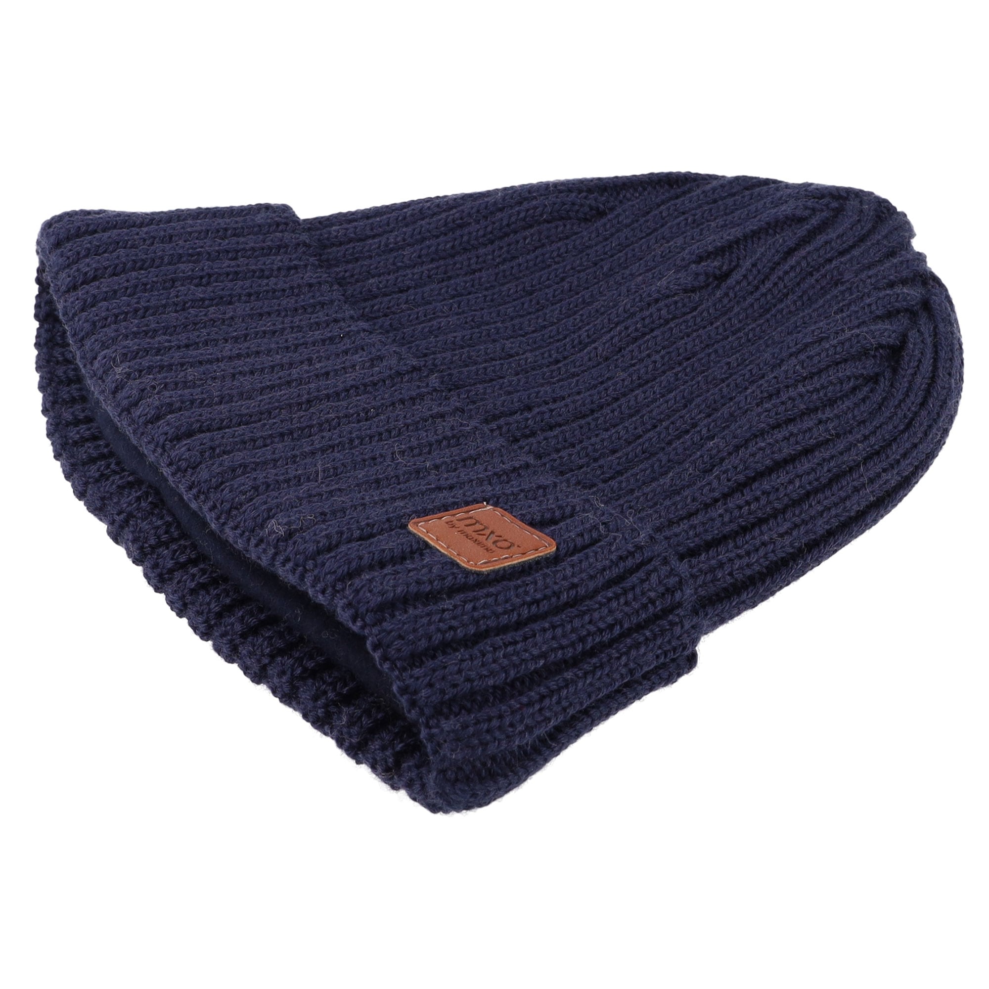 MAXIMO Strickmütze Wolle, gefüttert, breiter Umschlag