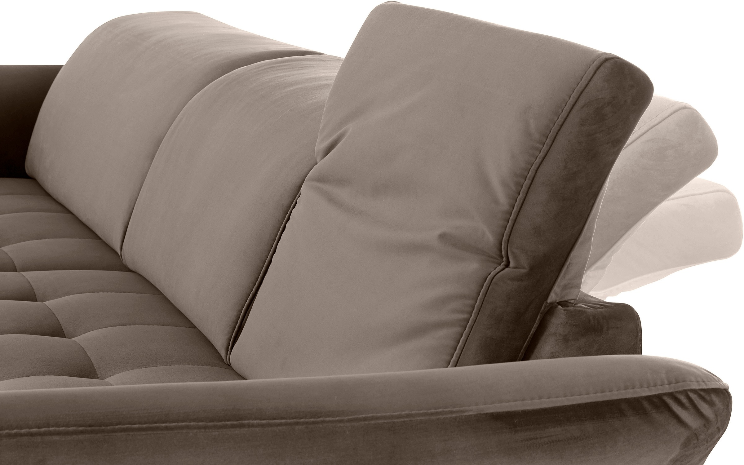 INOSIGN Ecksofa »Fresh L-Form«, Federkern, wahlweise Kopfteilverstellung und motorischer Vorziehsitz