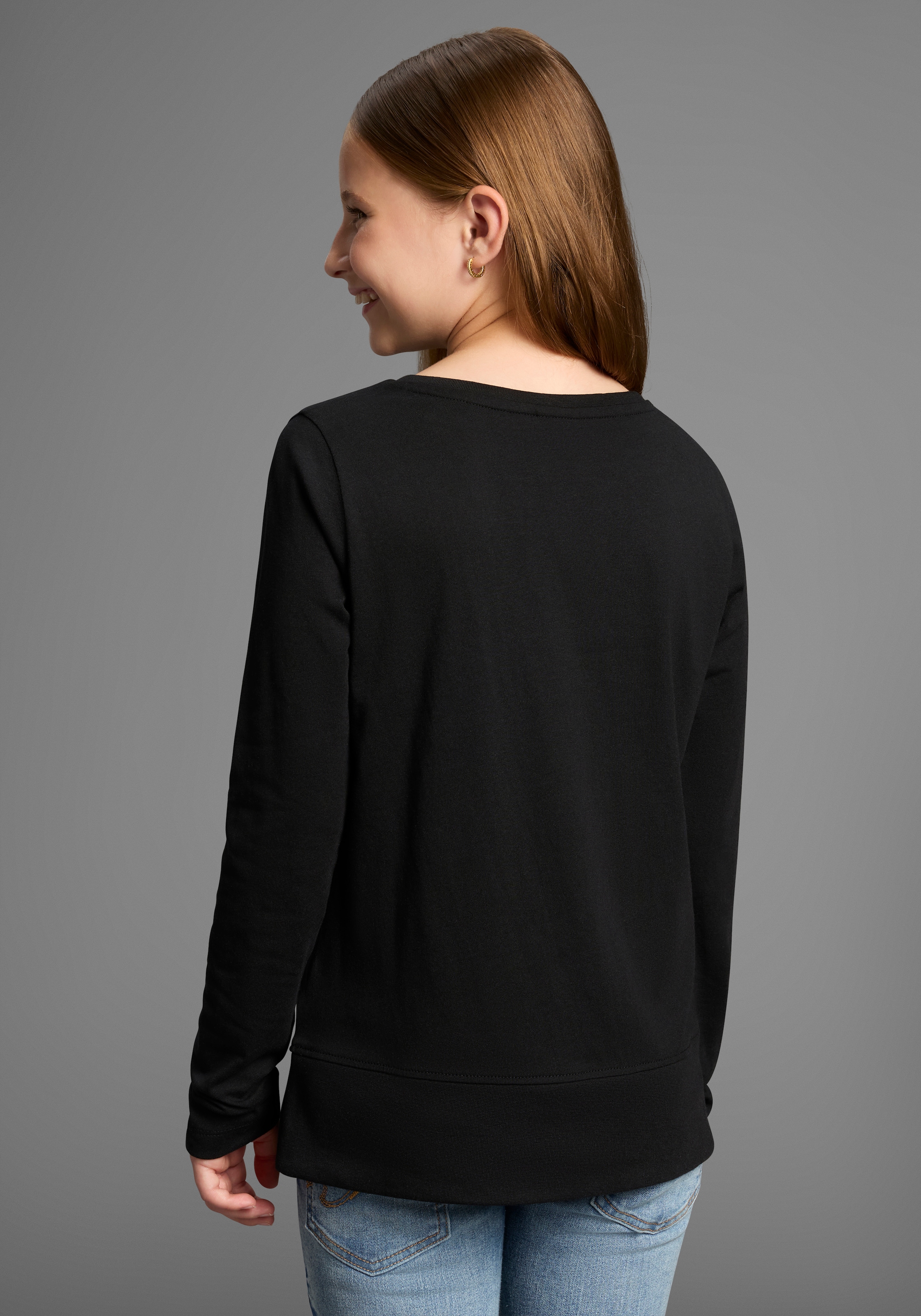 KangaROOS Langarmshirt »mit coolem Colourblocking«, mit Kangaroos Logo und Stickerei