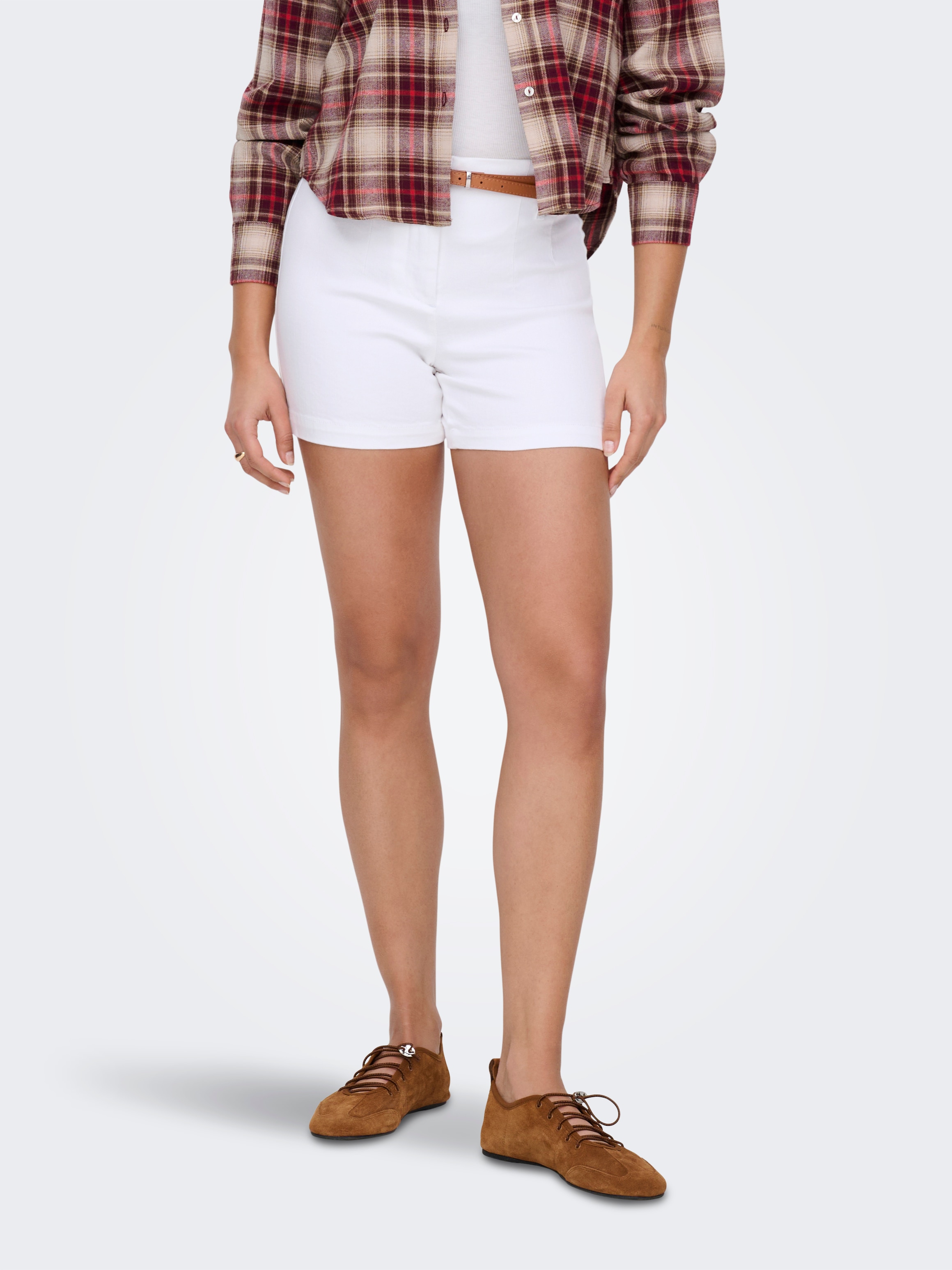 Image of ONLY Jeansshorts "ONLMARTINA HW BELT DNM SHORTS" Baumwollmischung, High Waist