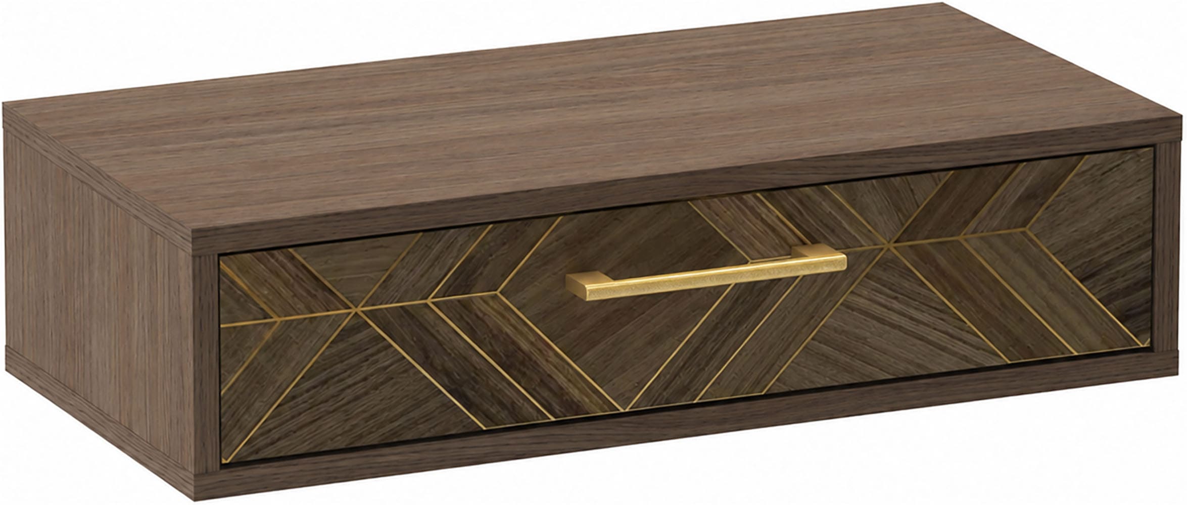 Image of Schildmeyer Konsole "Glenn, Art-Déco Design mit eleganten Goldakzenten, Made in Germany" 1 Stk. tlg. Nussbaum Art-Déco Design mit eleganten Goldakzenten, Made in Germany