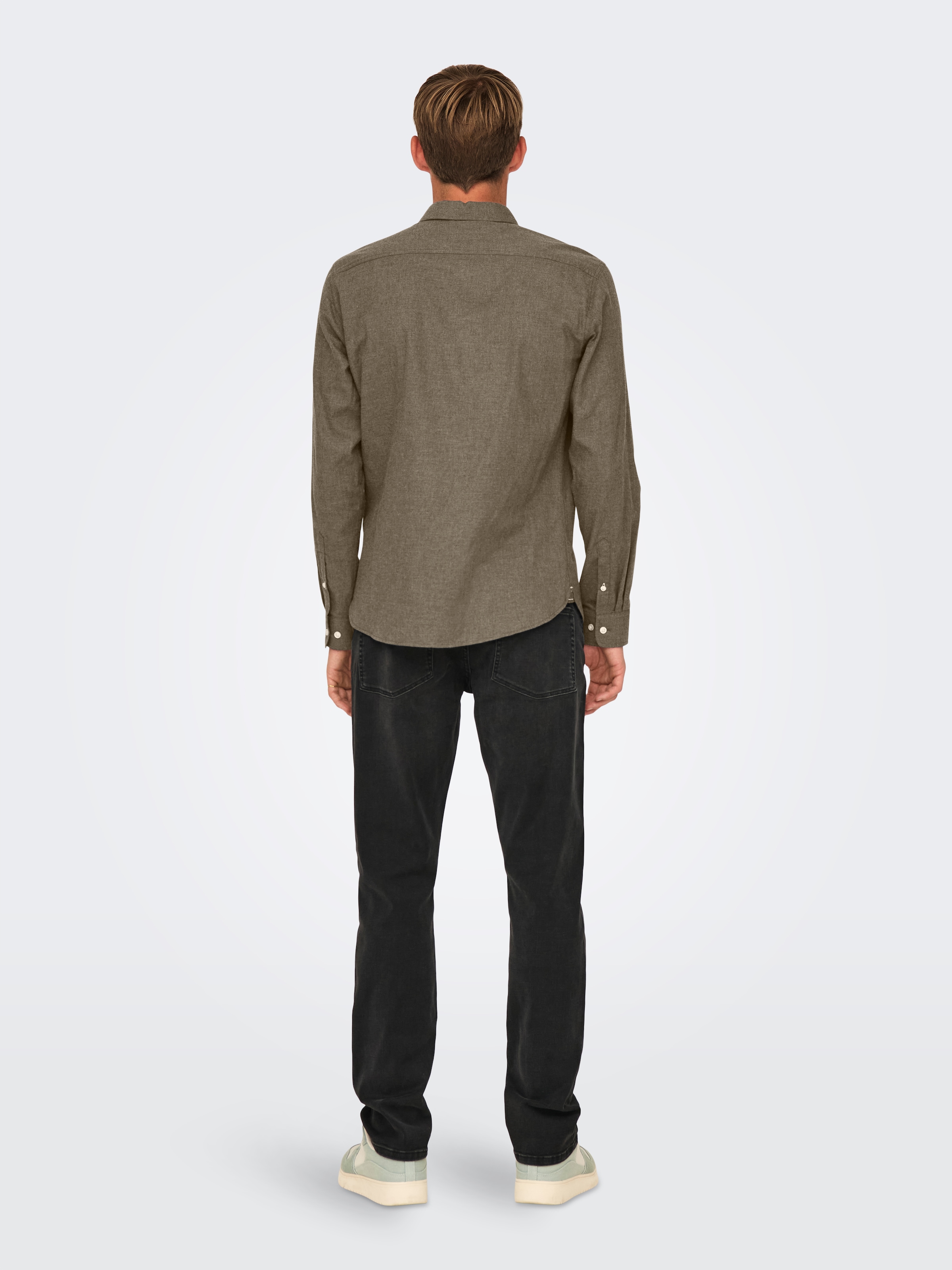 ONLY & SONS Langarmhemd »ONSROAD LIFE REG MELANGE LS SHIRT NOOS«