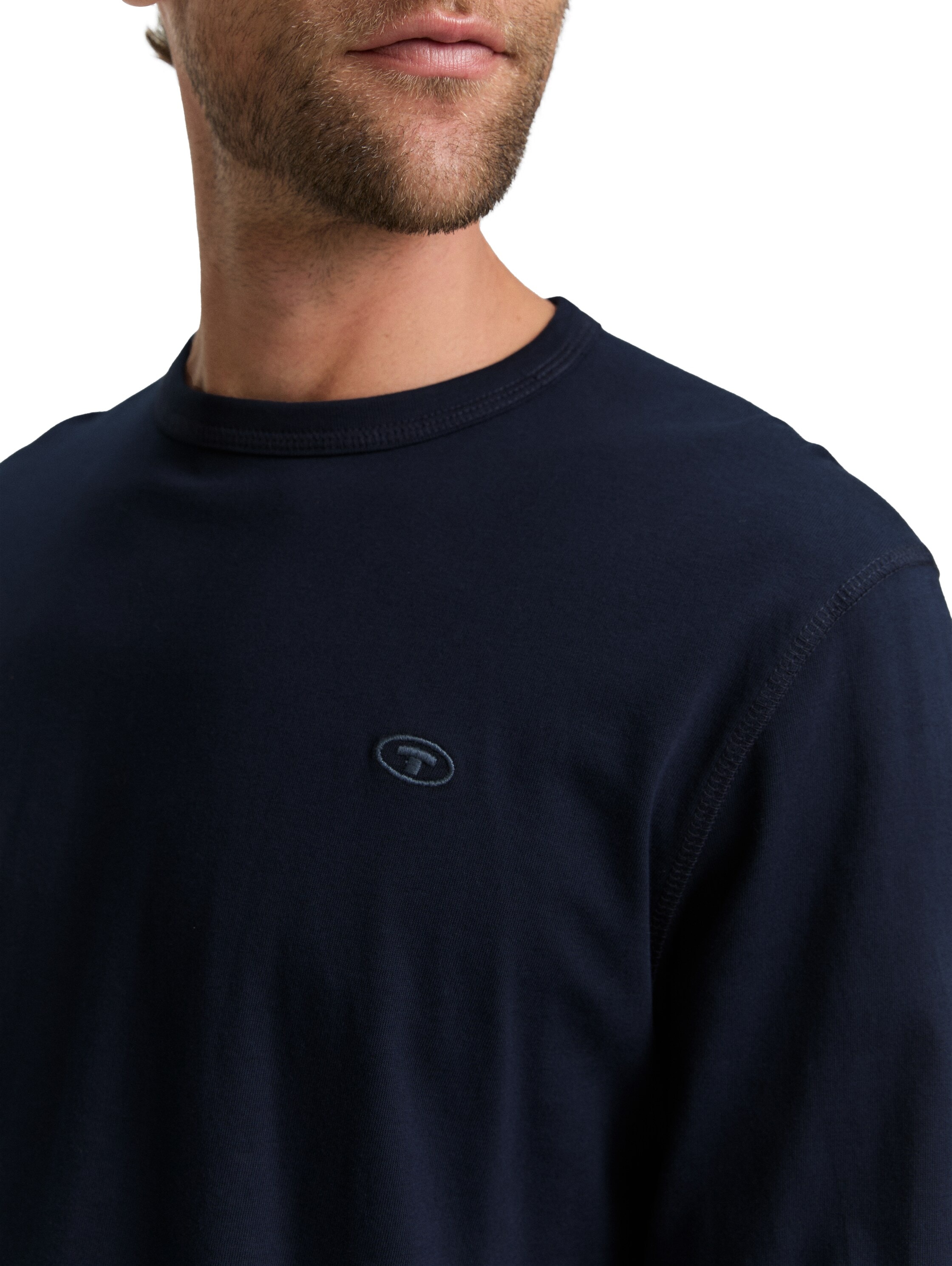 TOM TAILOR Langarmshirt, mit Logo Stickerei