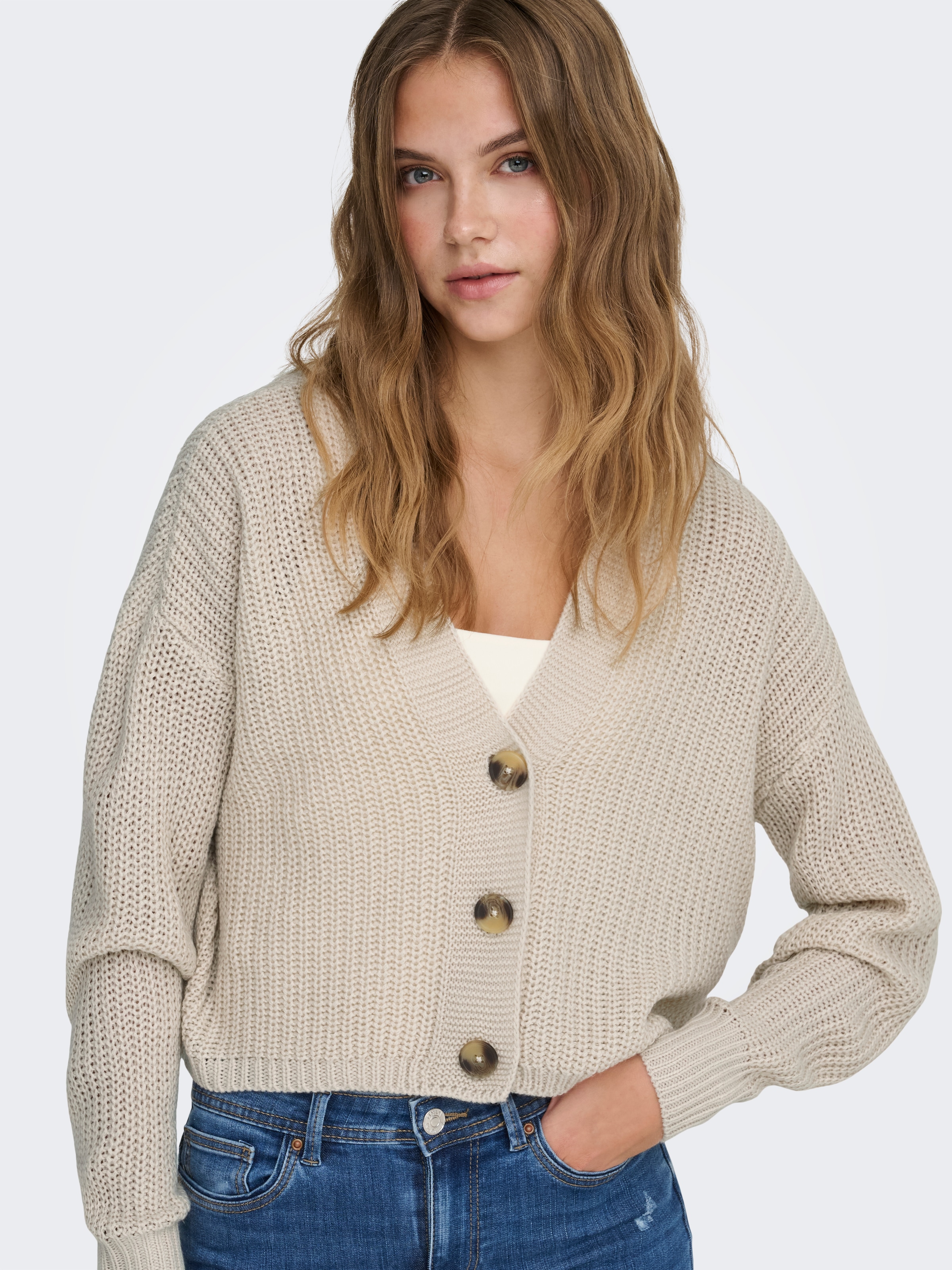 ONLY Strickjacke »ONLCAROL NICE L/S CARDIGAN KNT NOOS« Kunstfaser, regular fit