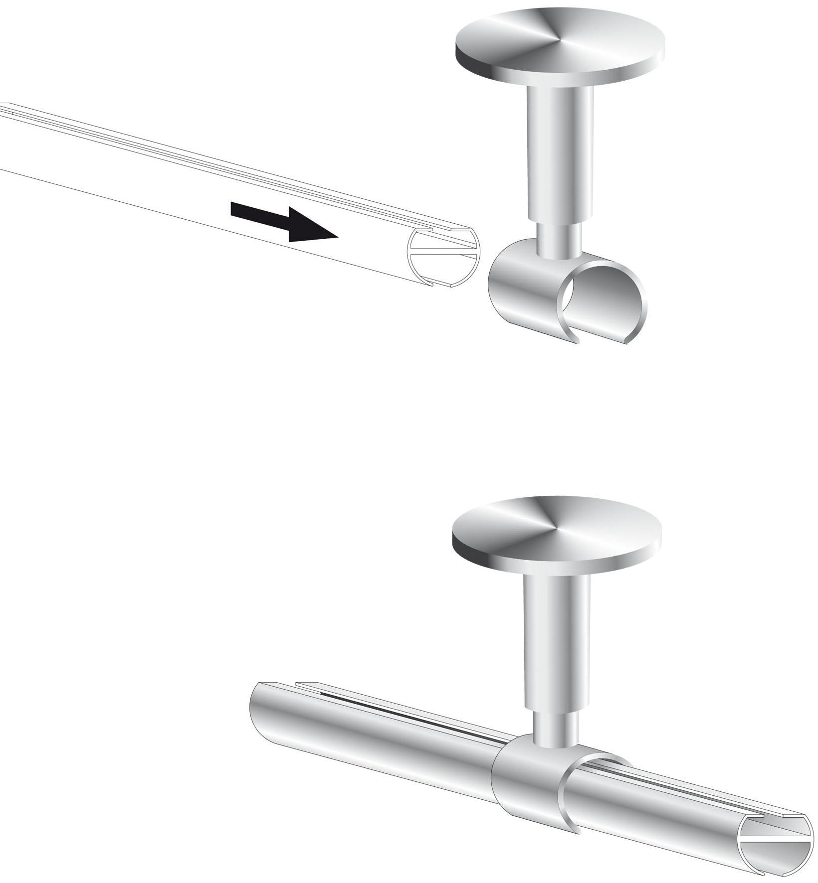 Liedeco Deckenträger für Gardinenstangen für Gardinenstangen Ø 16 mm