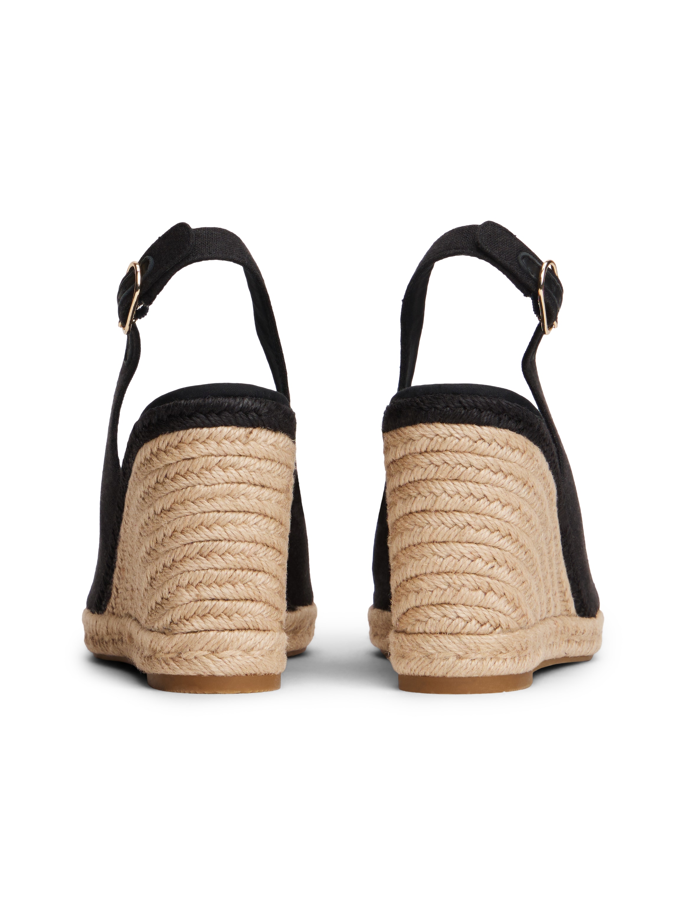 Tommy Hilfiger High-Heel-Sandalette »FLAG HIGH WEDGE ESPAD SLINGBACK«  Keilsandalette, Sommerschuh, verstellbarer Schnalle in schmaler Form