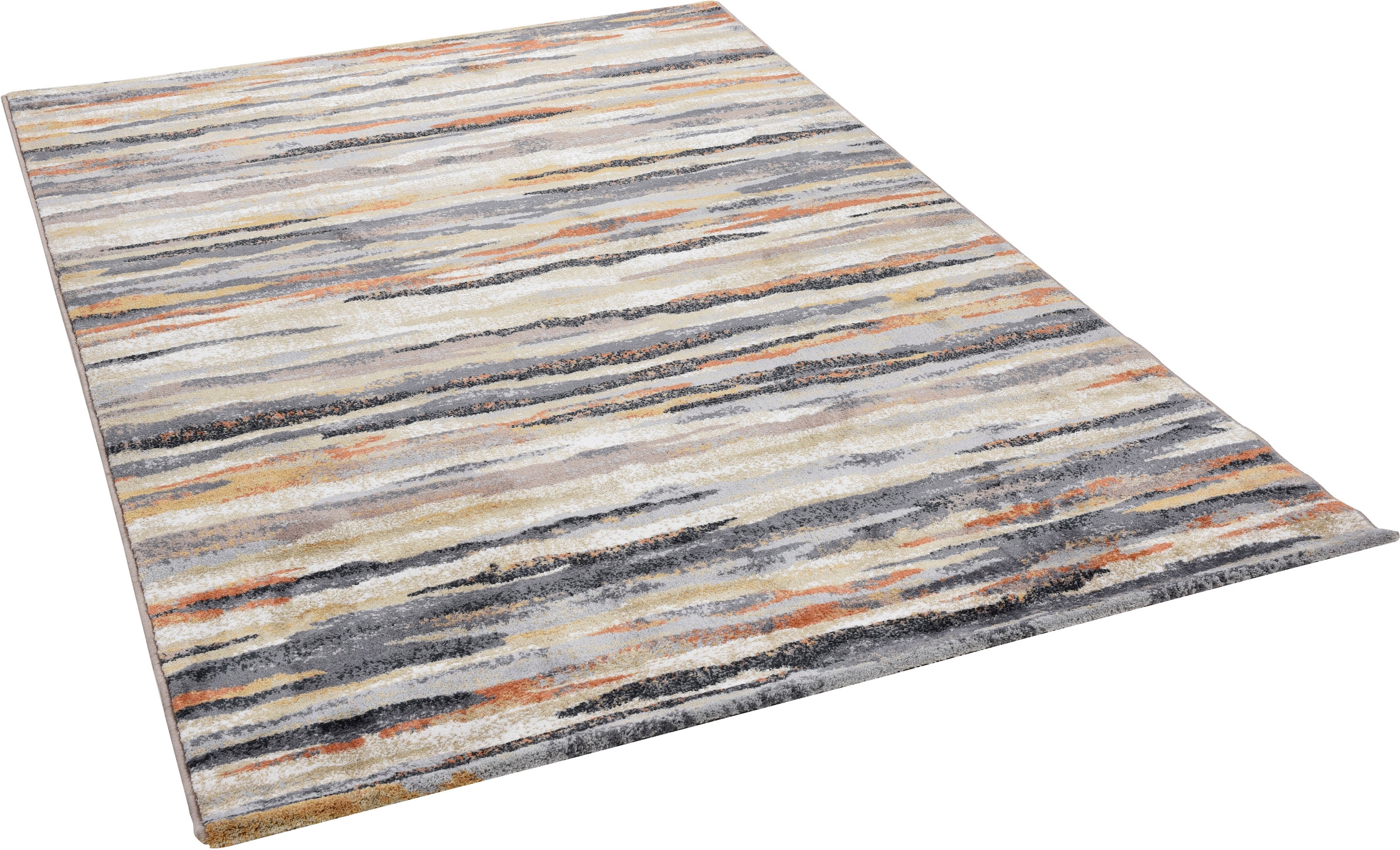 Image of Gino Falcone Teppich "Anna Maria Stripe" rechteckig 20 mm Höhe Kurzflor, modernes Design, Wohnzimmer