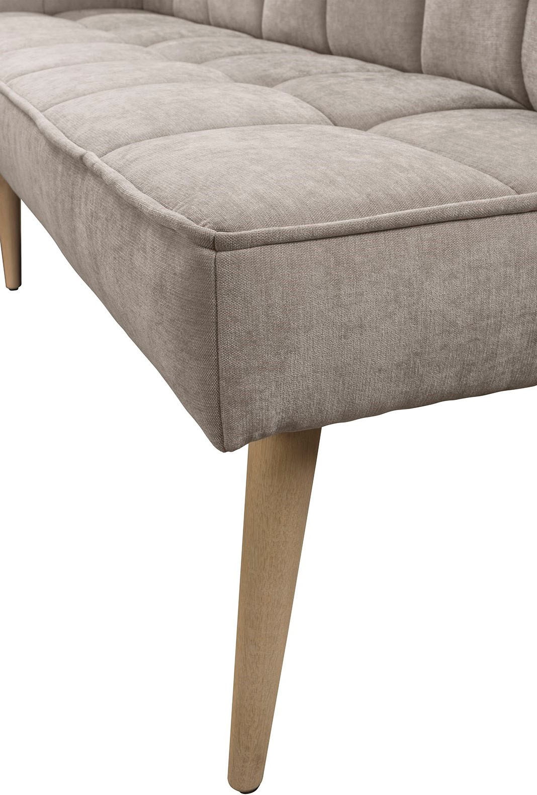 exxpo - sofa fashion Eckbank »Latte« moderne Sitz- und Rückensteppung, bequem und elegant, hoher Holzfuss