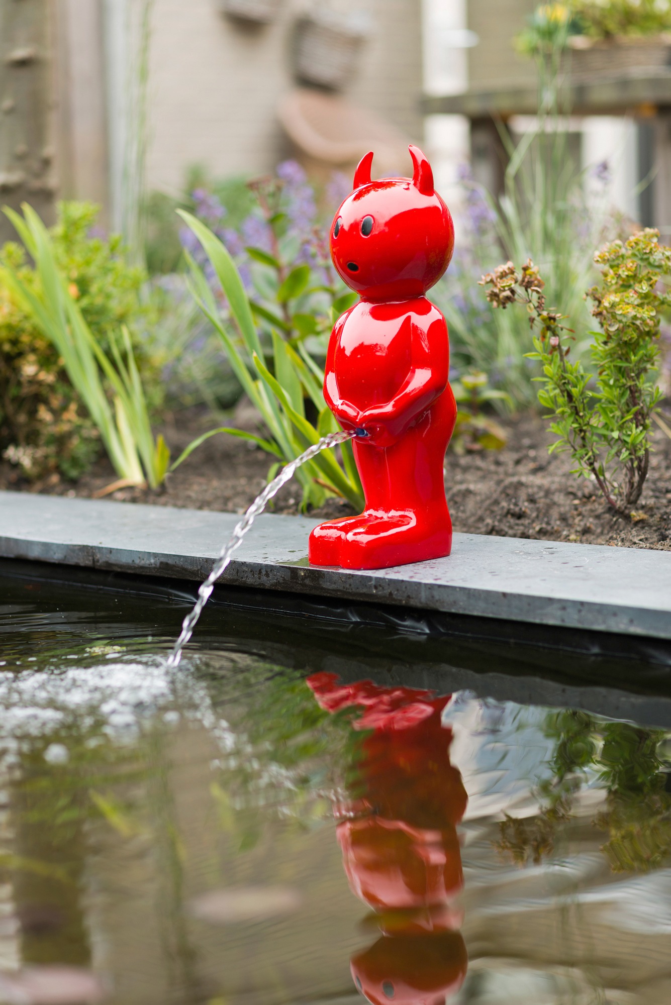 Wasserspiel »Boy Teufel«, B/T/H: 16/16/45,5 cm, rot