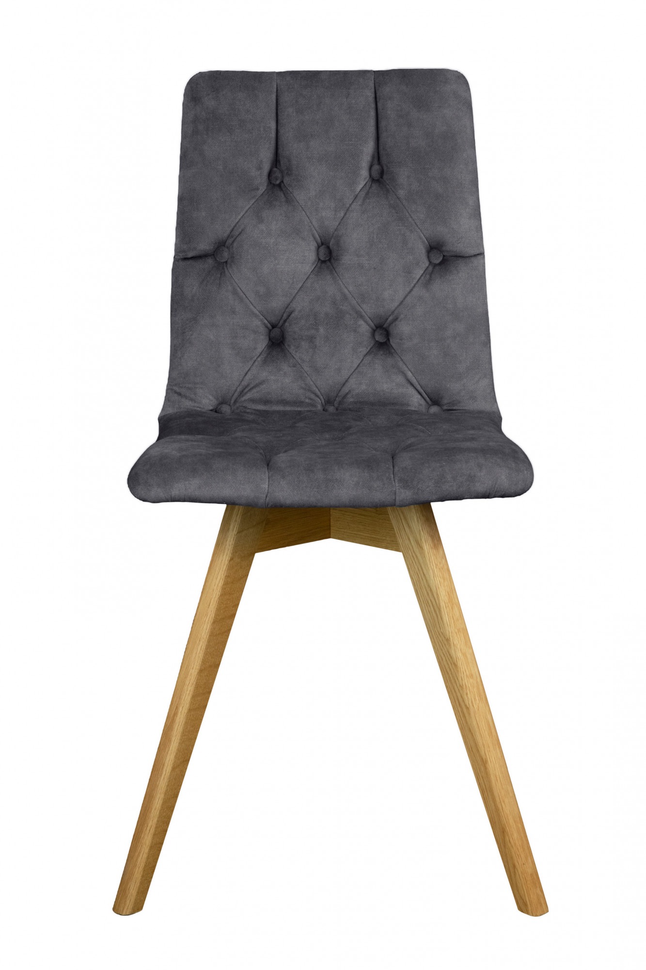 andas Esszimmerstuhl »Rania«, (Set), 2 St., Samtvelours, Massivholzgestell, mit Knopfheftung