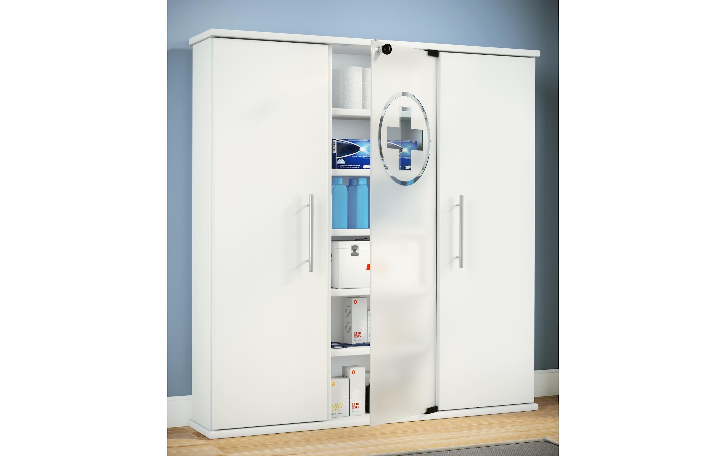 VCM Medizinschrank »Erste Hilfe Schrank Santila 92 x 88 x 18 cm«