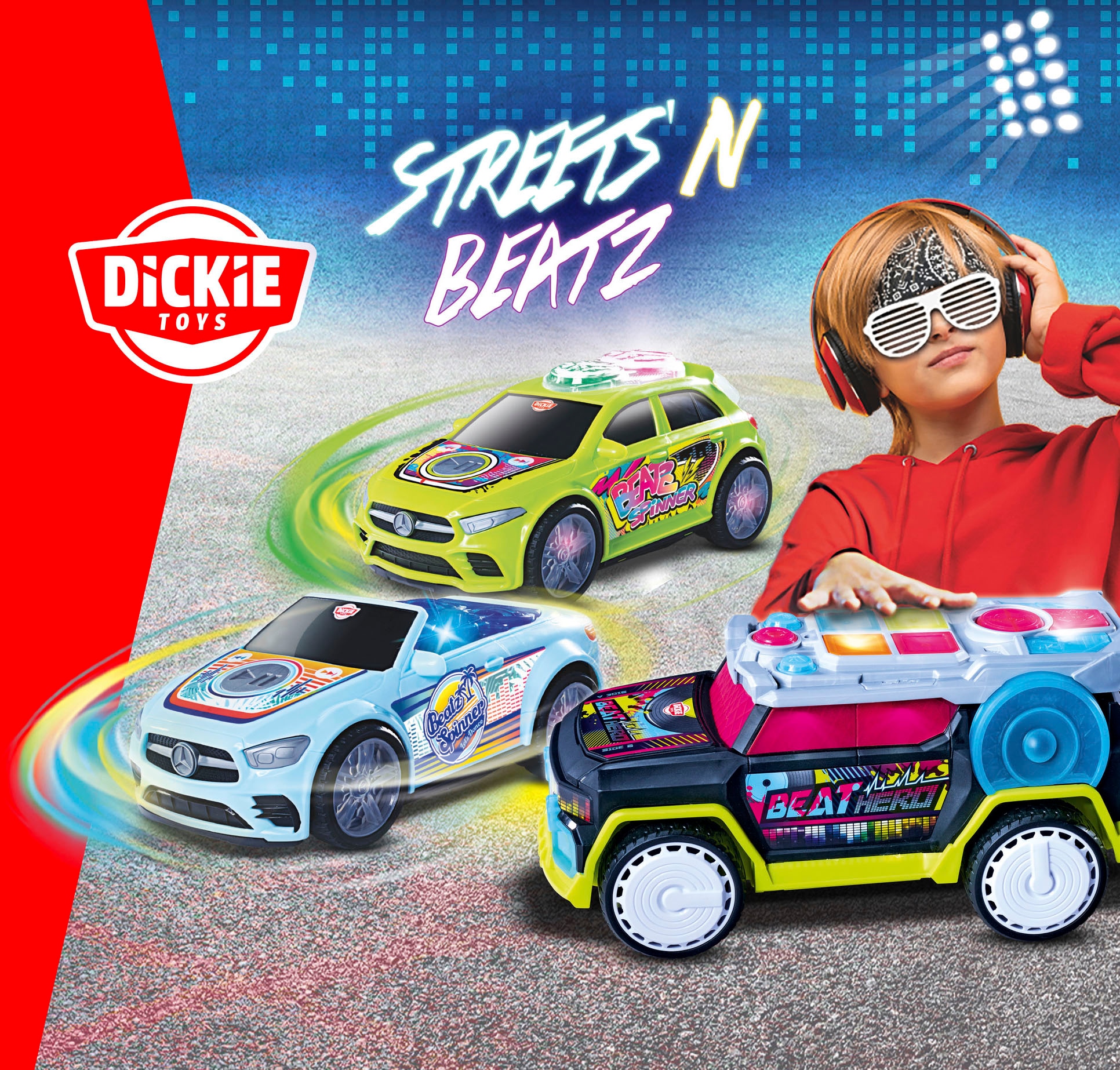 Dickie Toys Spielzeug-Auto »STREETS N BEATZ, Mercedes-Benz G-Class Beat Spinner«, mit Licht & Sound