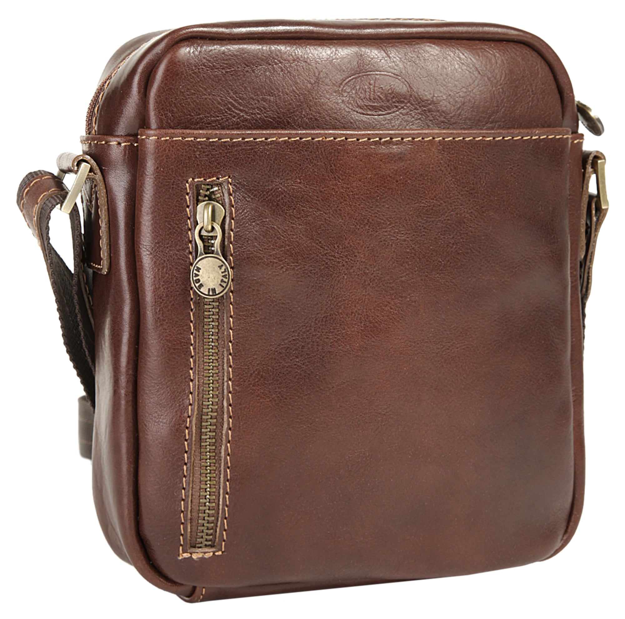 Piké Umhängetasche echt Leder, Made in Italy