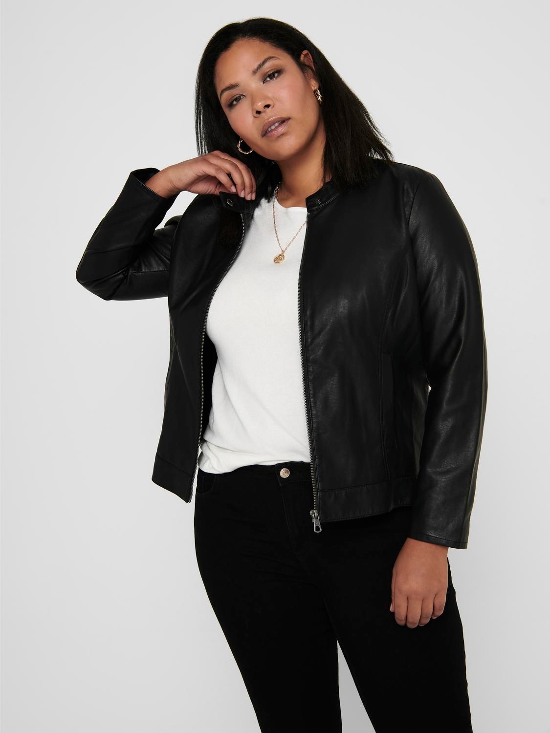 Image of ONLY CARMAKOMA Lederimitatjacke "CARROBBER FAUX LEATHER JACKET NOOS"