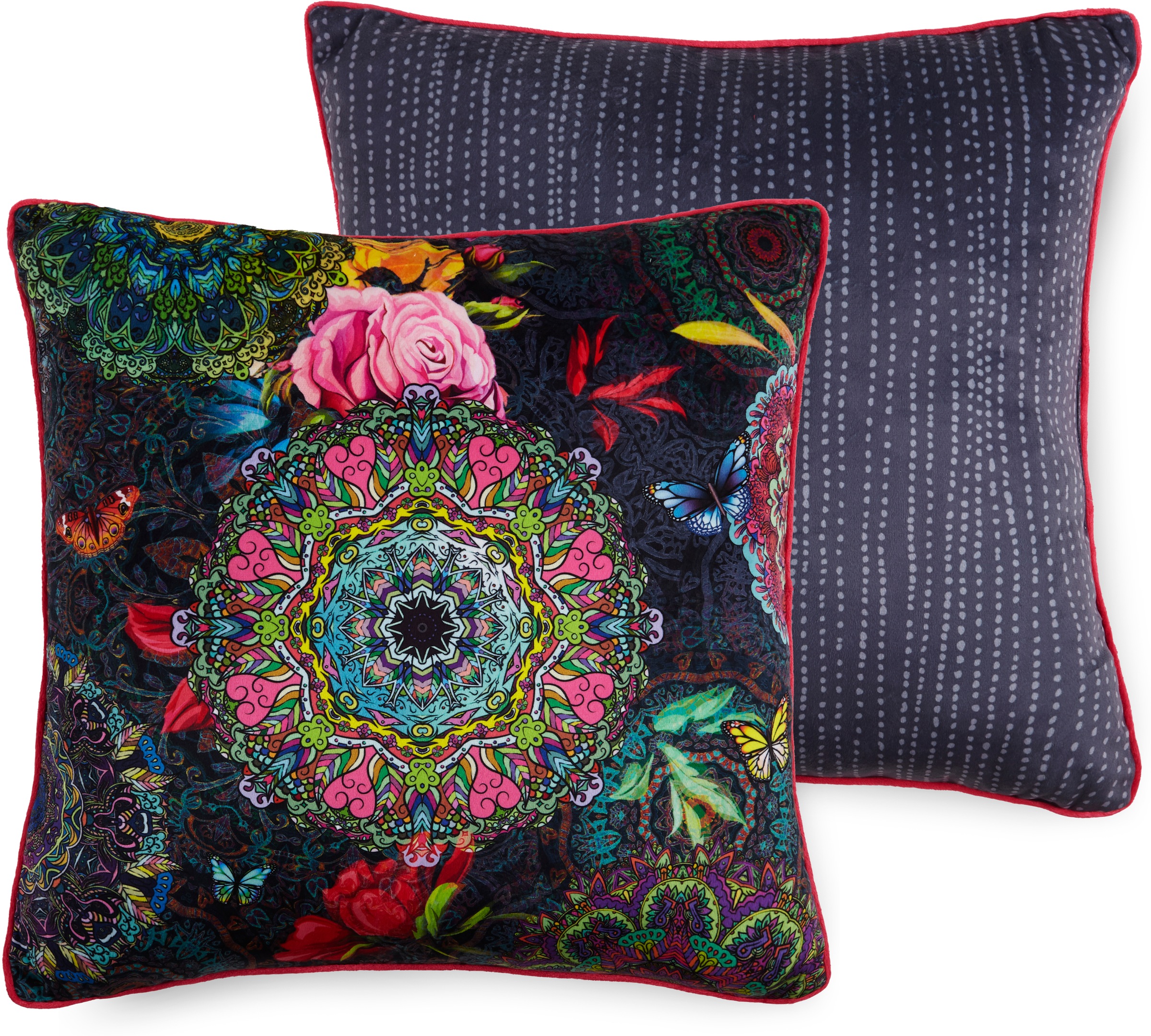 Image of hip Dekokissen »Abbra«, (1 St., 1 48x48 cm Dekokissen-Mit Biese), mit Mandala bei Ackermann Versand Schweiz