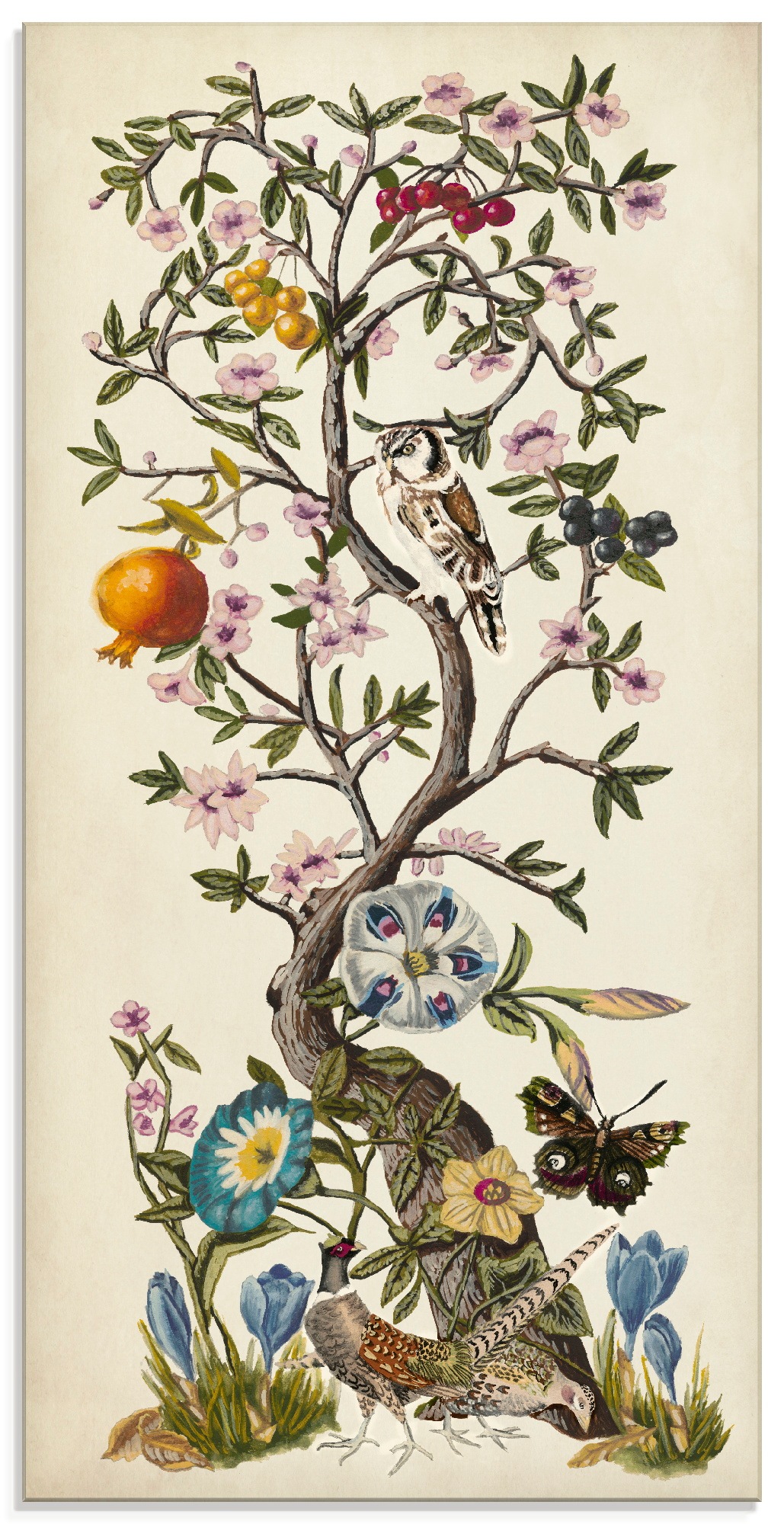 Image of Artland Glasbild »Chinoiserie Natur I«, Pflanzen, (1 St.) bei Ackermann Versand Schweiz