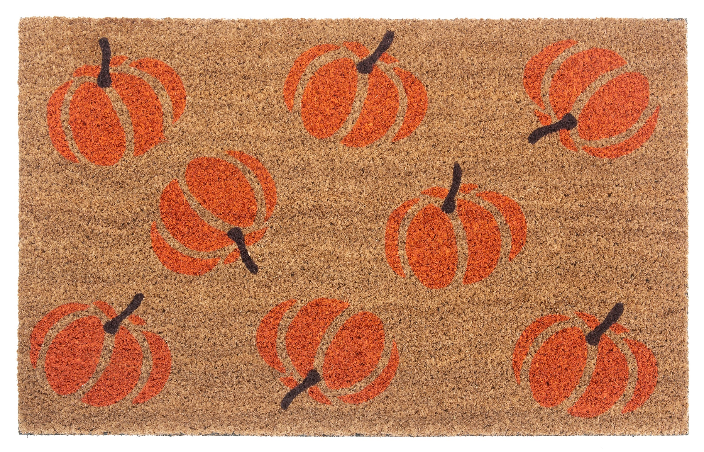 Image of HANSE Home Fussmatte "Mix Mats Kokos Pumpkins, Türmatte" rechteckig 15 mm Höhe Kokos, Schmutzfangmatte, Outdoor, Rutschfest, Innen, Kokosmatte, Flur