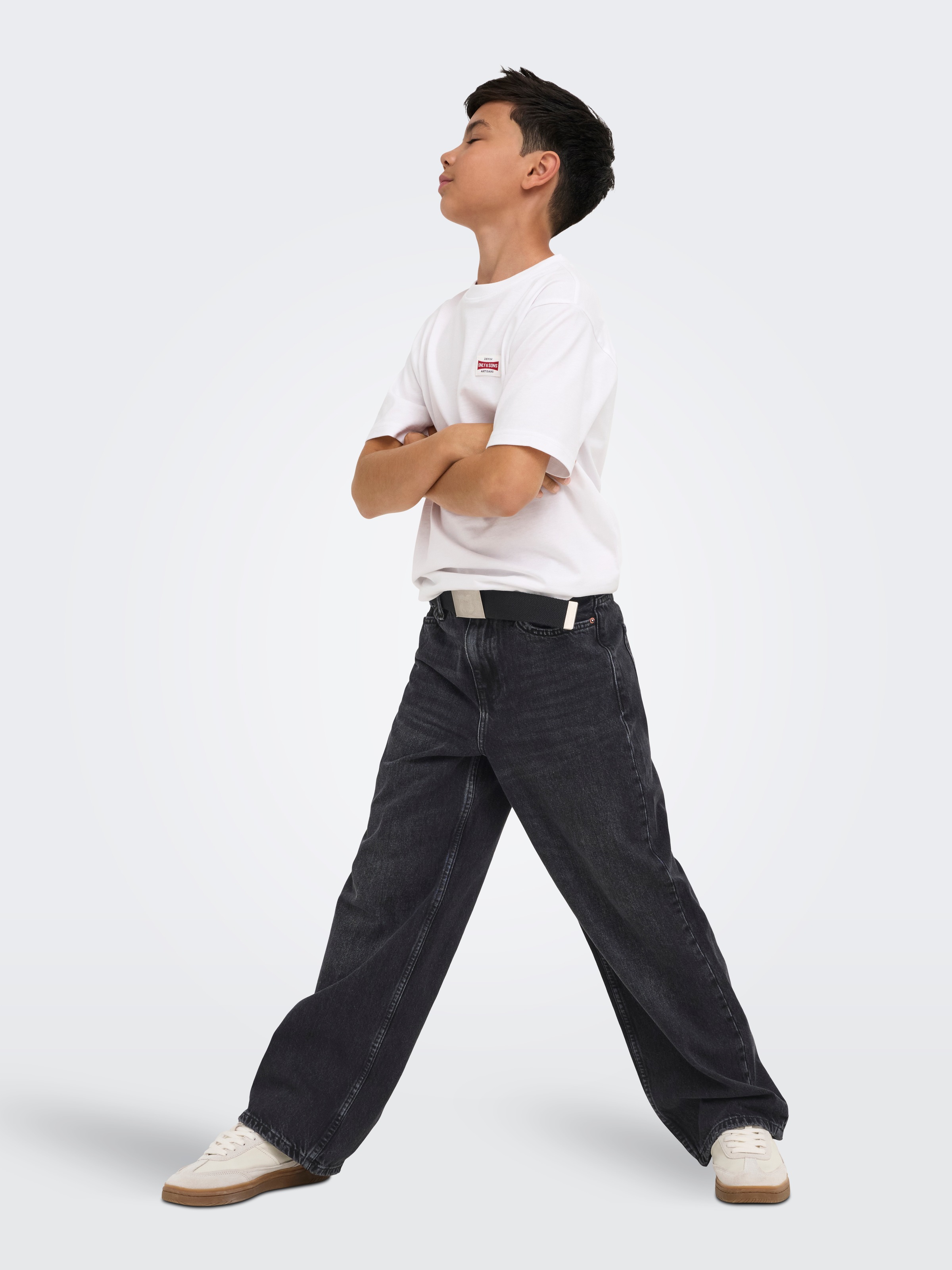 ONLY & SONS junior Weite Jeans »OSJREMI WIDE WB 8781 AZG DNM NOOS« Baumwolle, wide fit