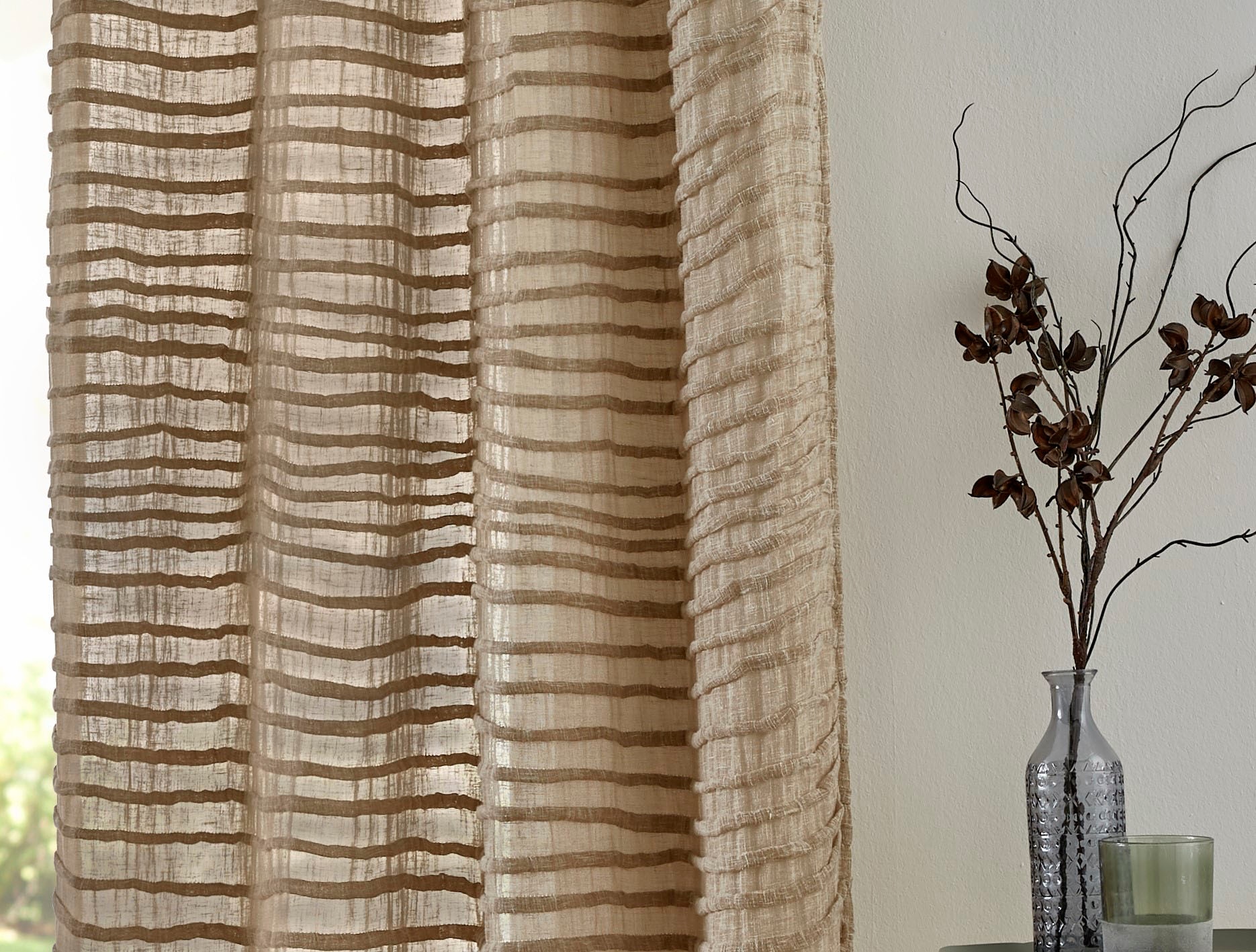 Kutti Vorhang »Crinkle allover«, (1 jetzt Musseiin, weicher handmade St.), kaufen lichtdurchlässig