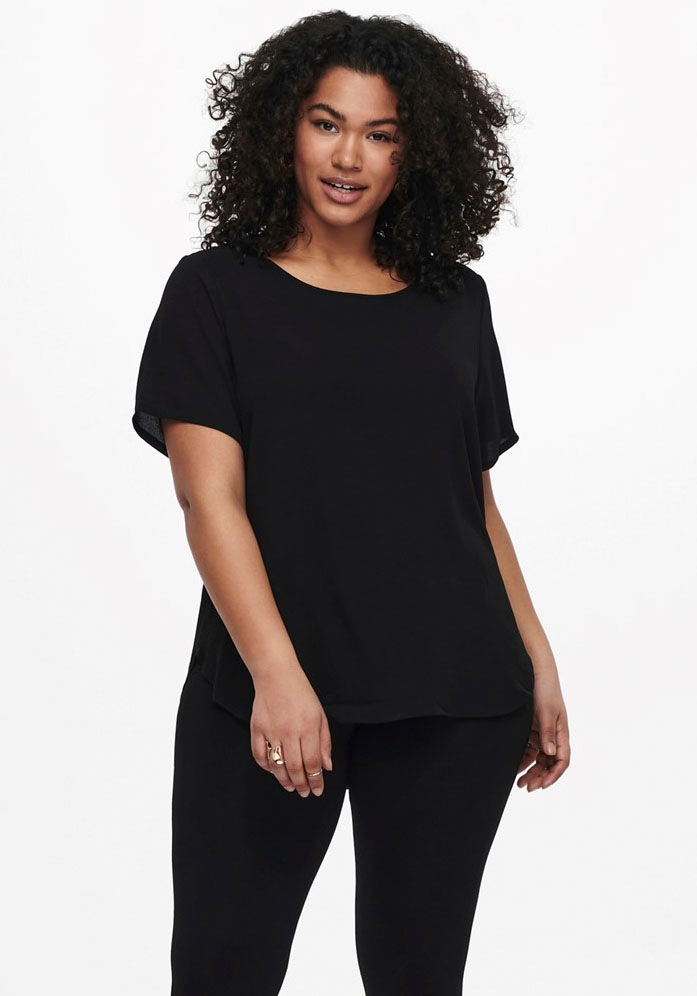Image of ONLY CARMAKOMA Shirtbluse »CARVICA«, mit Rundhalsaussschnitt bei Ackermann Versand Schweiz