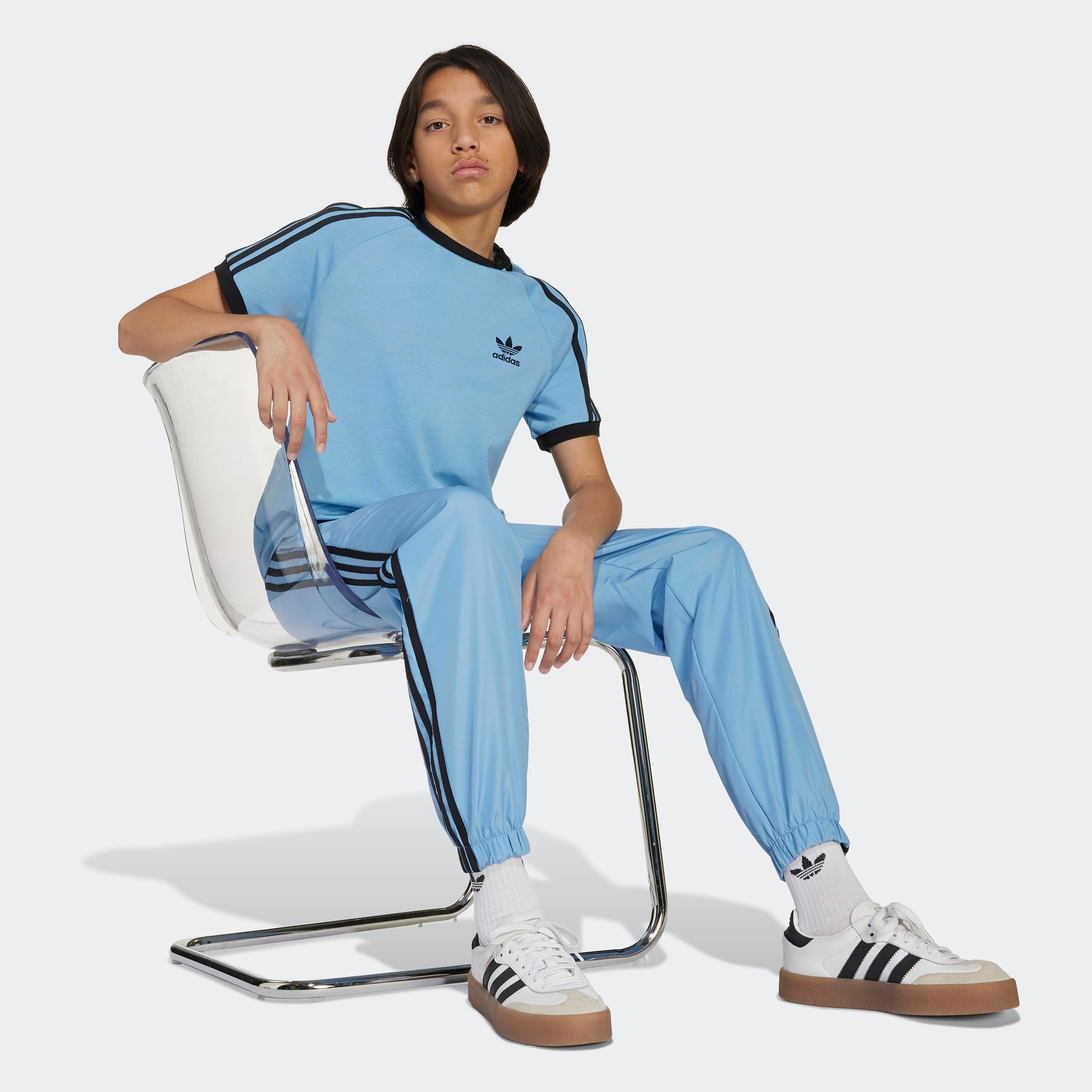 adidas Originals T-Shirt »3 STRIPE TEE« sportlicher Stil, mit kurzen Ärmeln, für Kinder, aus Baumwolle