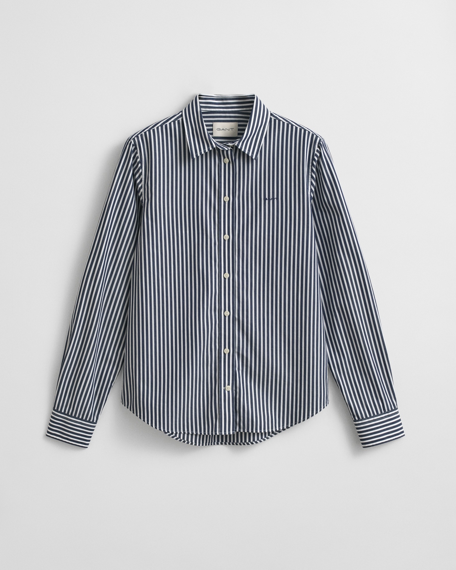 Gant Blouse chemise »REG POPLIN STRIPED SHIRT« mit einer kleinen Logostickerei auf der Brust