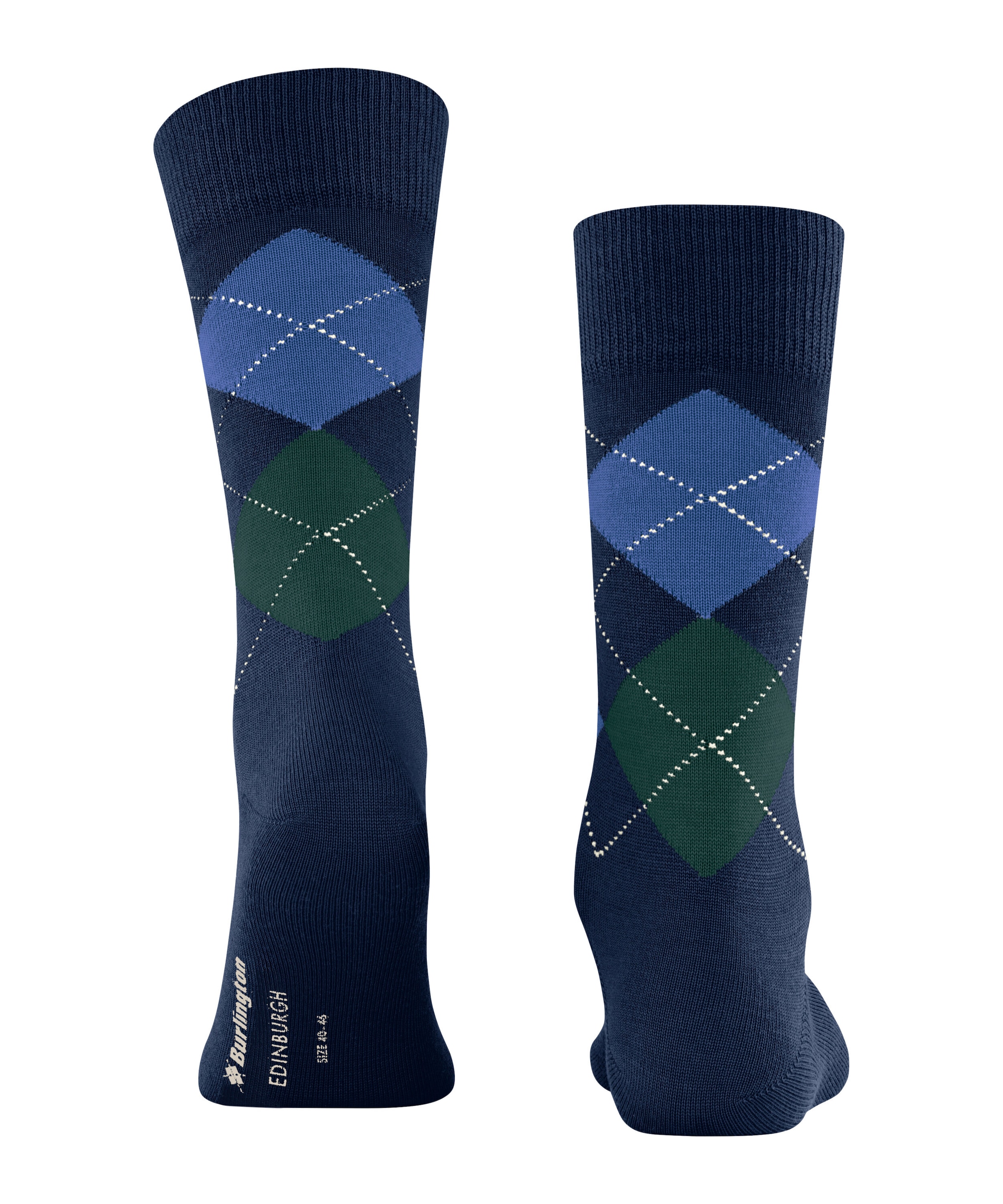 Burlington Chaussettes »Edinburgh« Taille unique 40-46, motif argyle classique, mélange de laine chaud