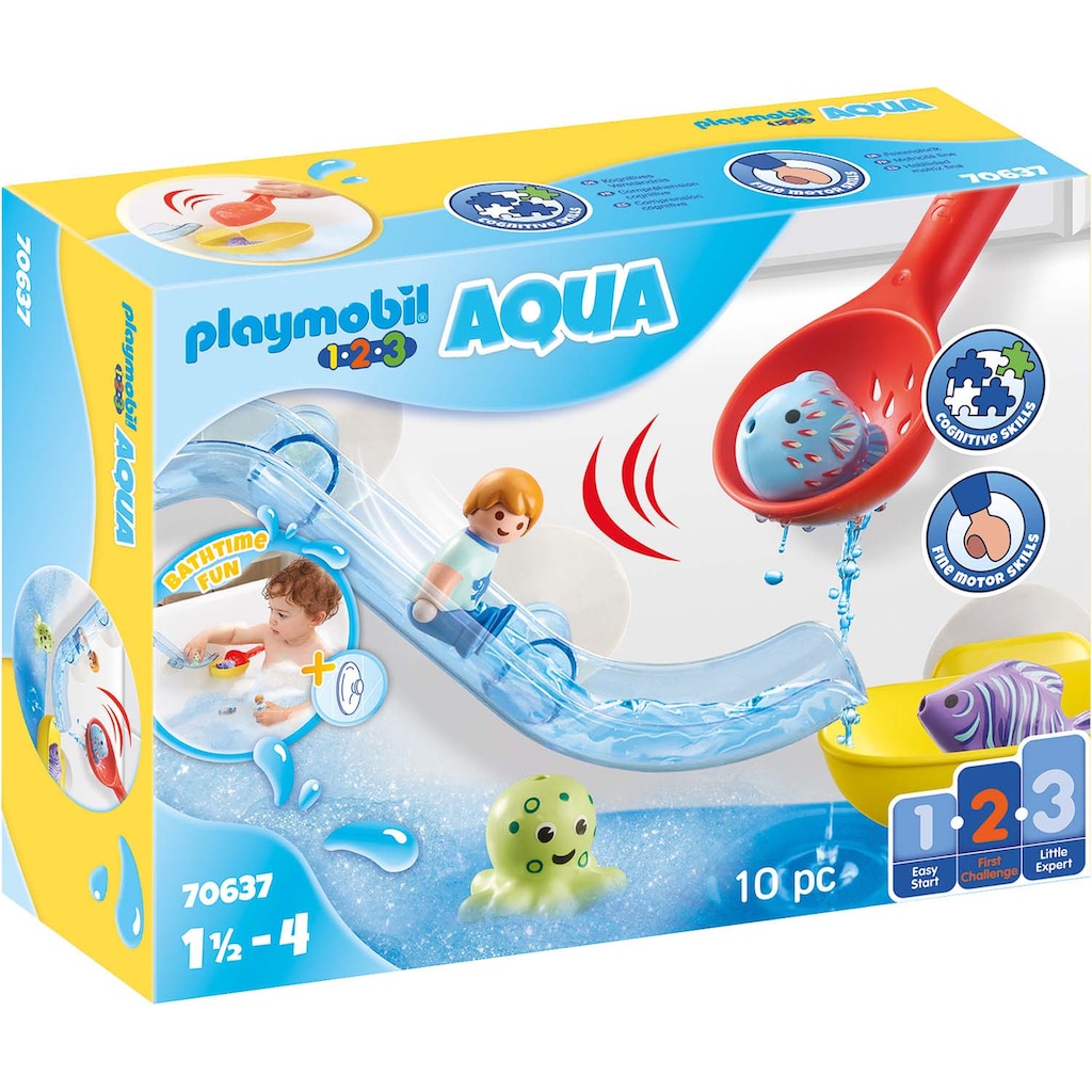 Playmobil® Konstruktions-Spielset »Fangspass mit Meerestierchen (70637), Playmobil 123 - Aqua«, (10 St.)