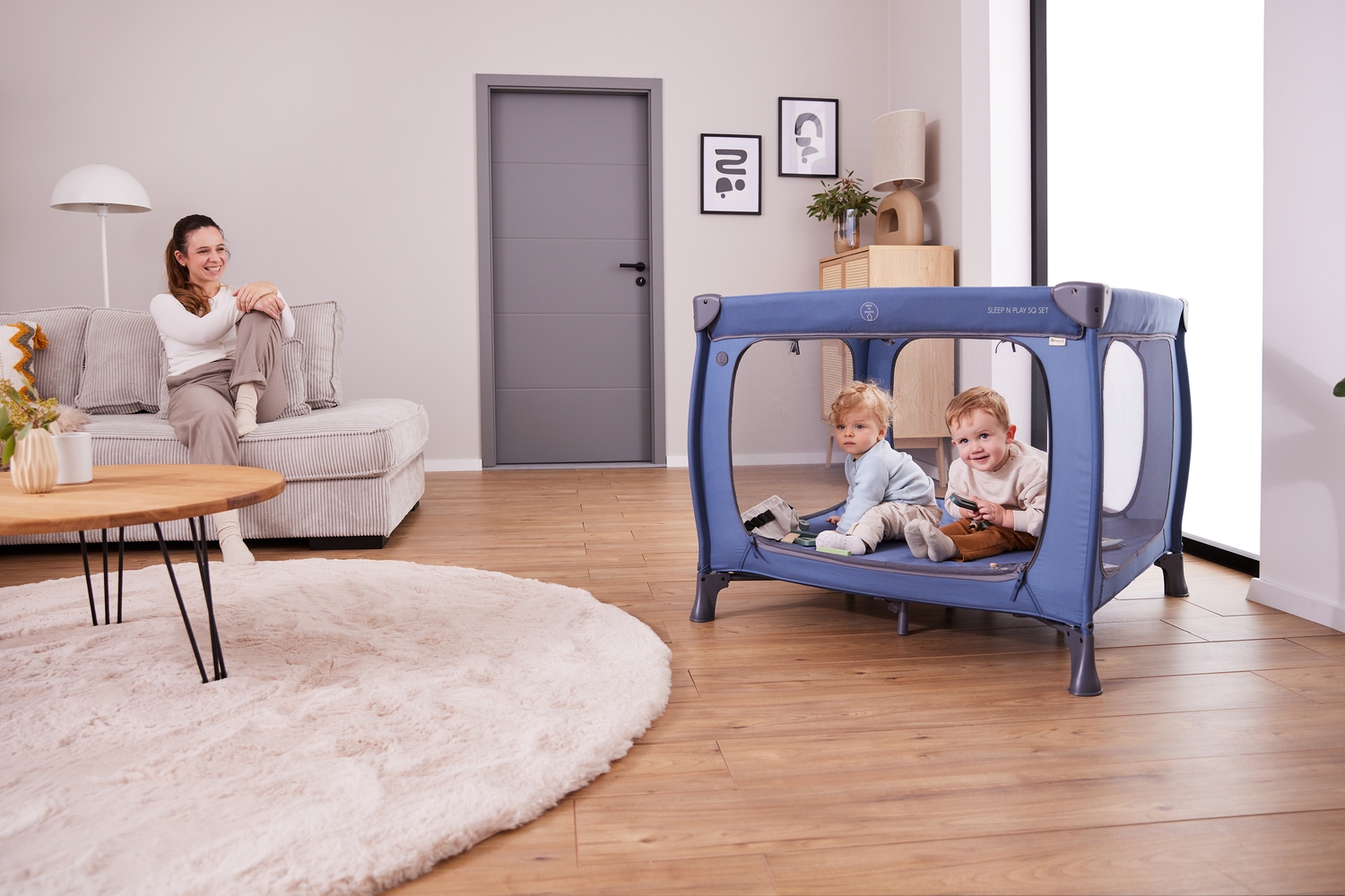 Hauck Lit de voyage pour bébé »Sleep N Play SQ, Set dark blue« inklusive Schaumstoff-Matratze