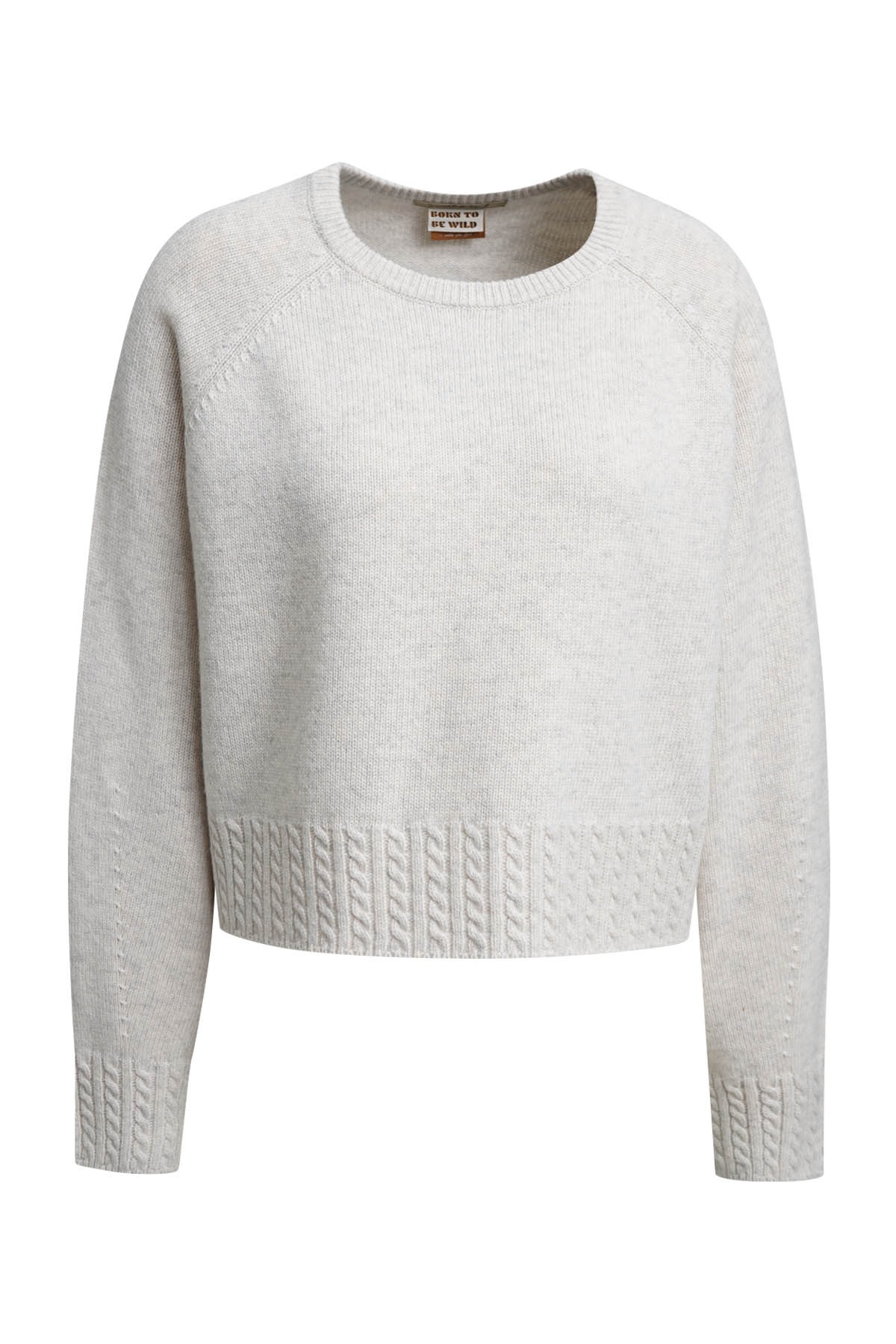 Smith & Soul Rundhalspullover mit hohem Woll-Anteil, Zopfstrick-Details