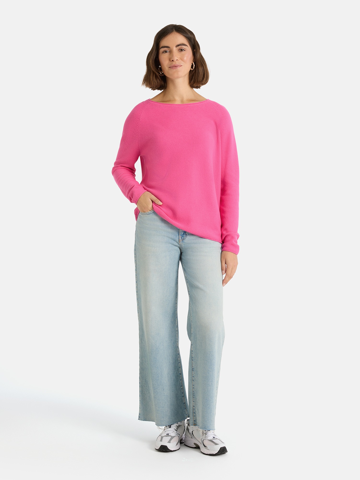 Lieblingsstück Rundhalspullover »BiancaEP« aus reiner Baumwolle, unifarbenes Design