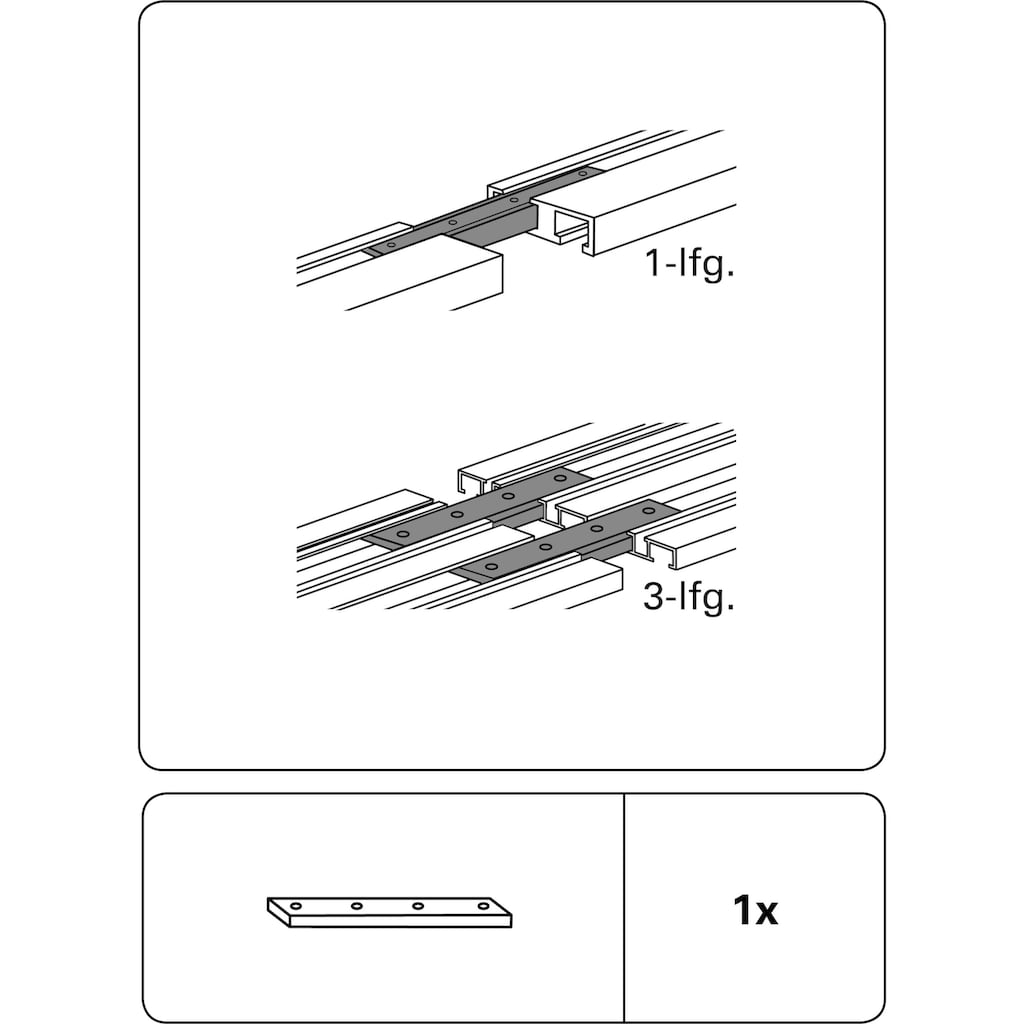 GARDINIA Gardinenstangenhalter »Schienenverbinder«, (1 St.)