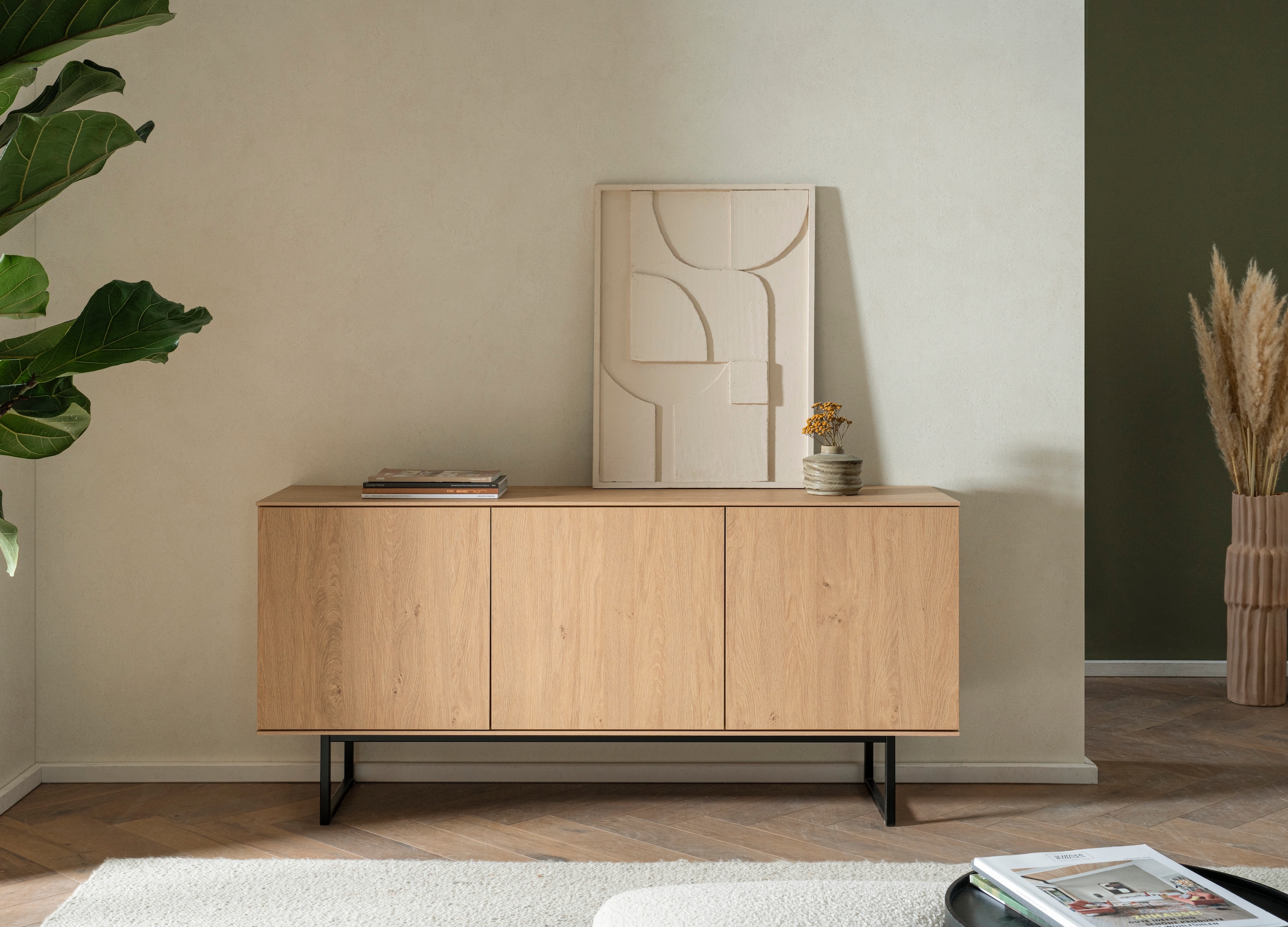 Image of Home affaire Lowboard "Lund, moderner TV-Unterschrank, Kommode mit Kufengestell" ausreichend Stauraum, vielseitig einsetzbar, 150 cm breit