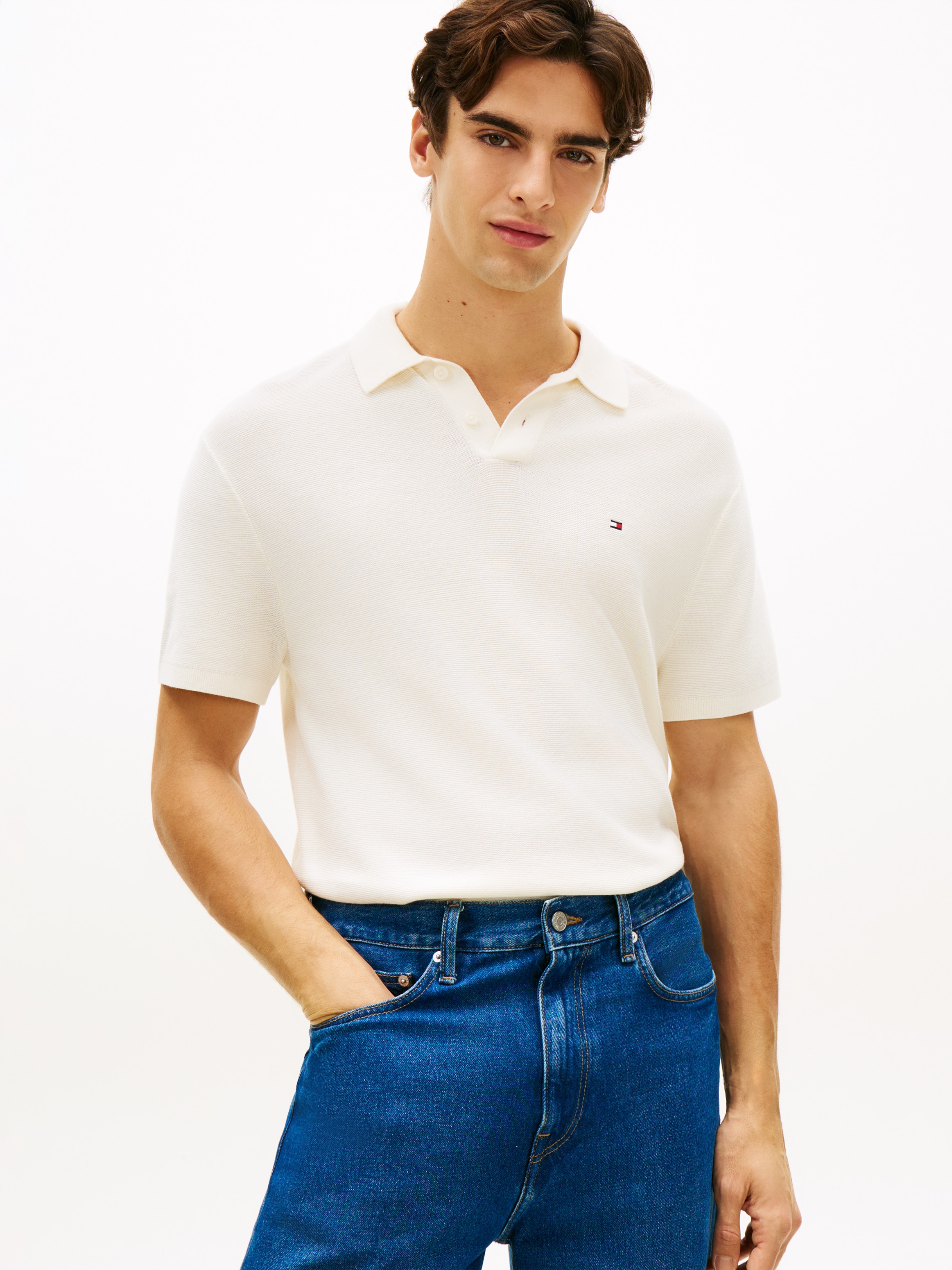 Image of Tommy Hilfiger Polokragenpullover "COOL TOUCH STRUCTURE" Regular fit mit Polokragen