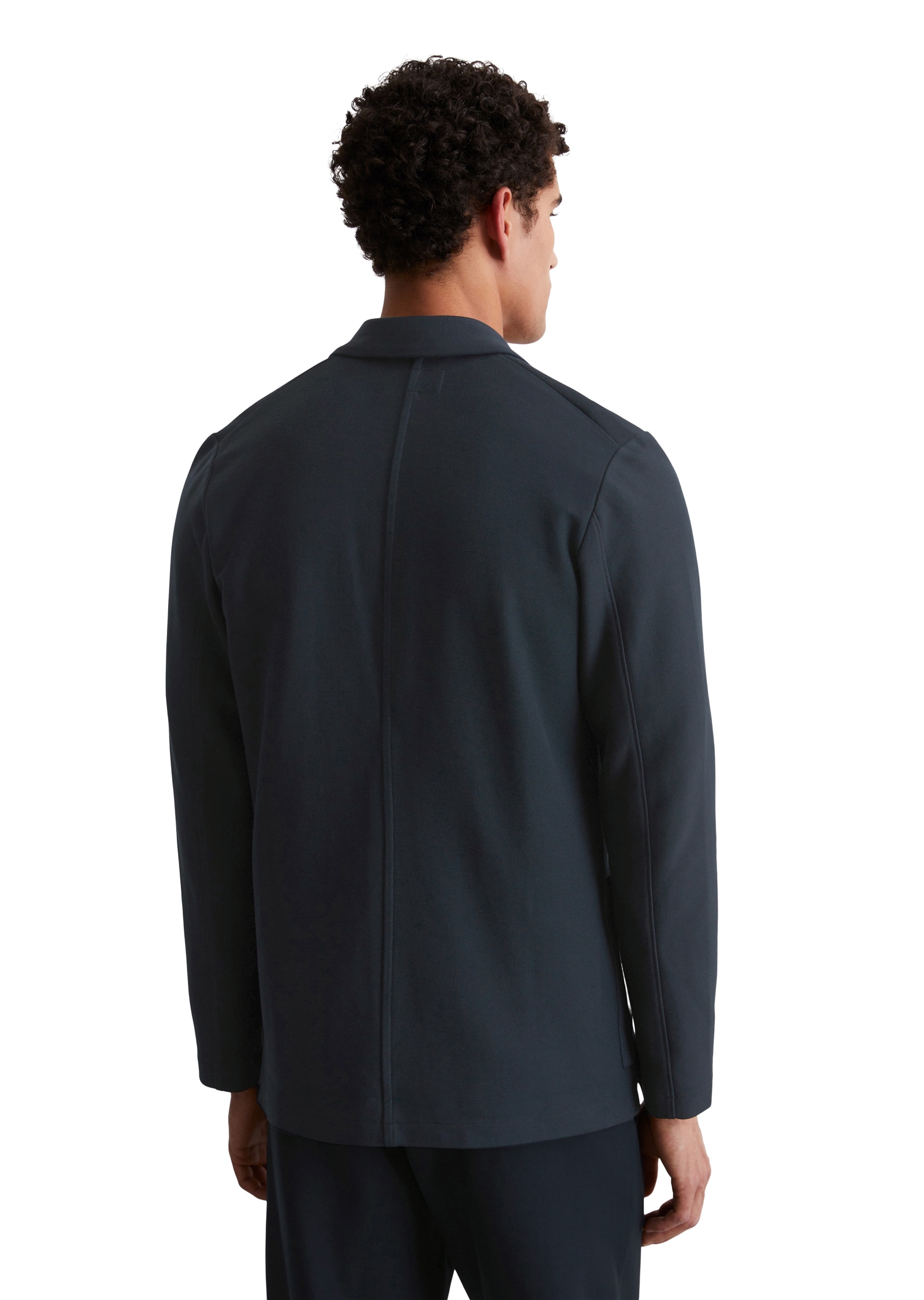 Marc O'Polo Jerseysakko, Reverskragen, Ärmel ohne Manschette, Shaped Fit
