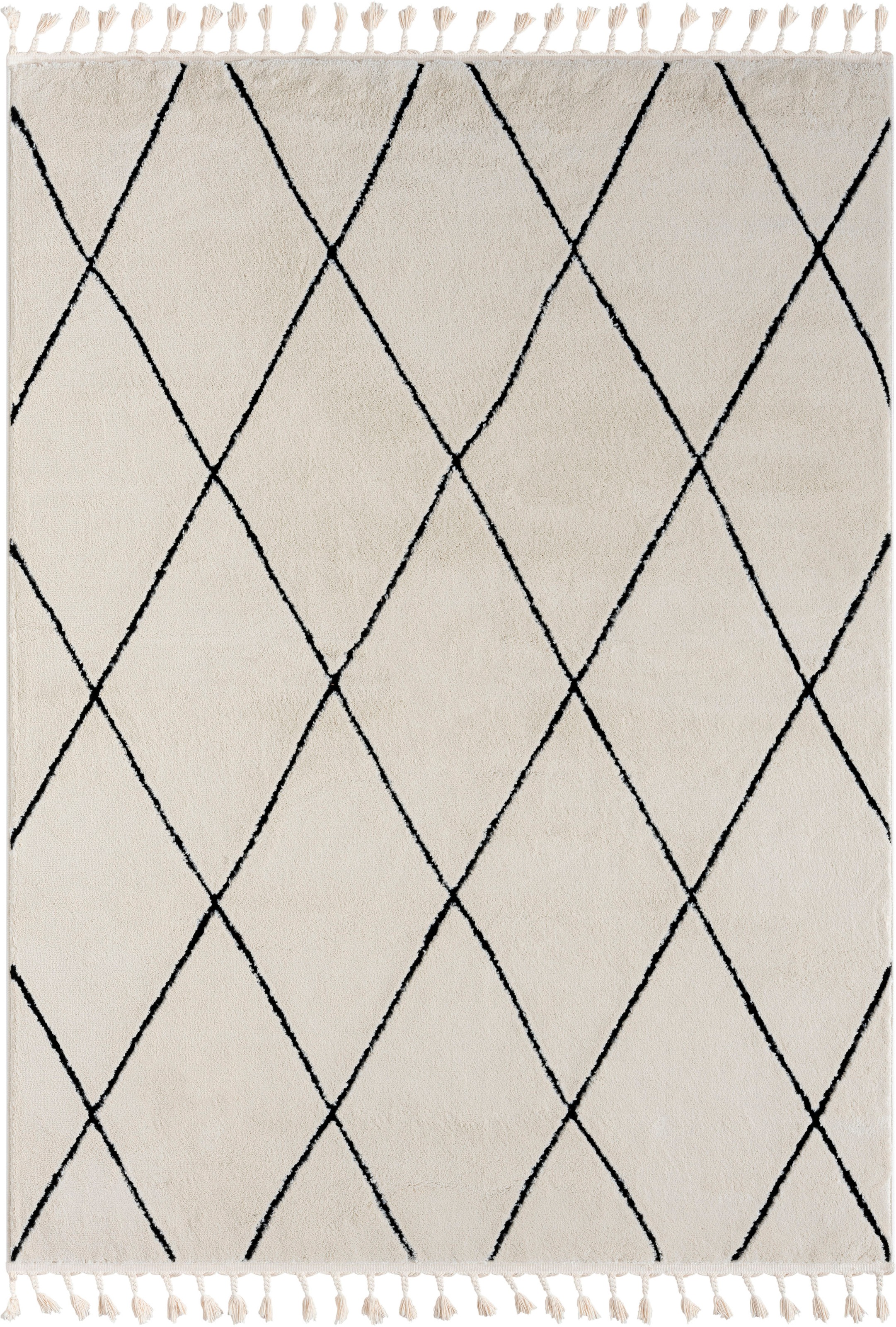Myflair Möbel & Accessoires Hochflor-Teppich »Moroccan Diamond«, rechteckig, 24 mm Höhe, modern, marokkanisches Design, Rauten Muster, weich durch Hochflor