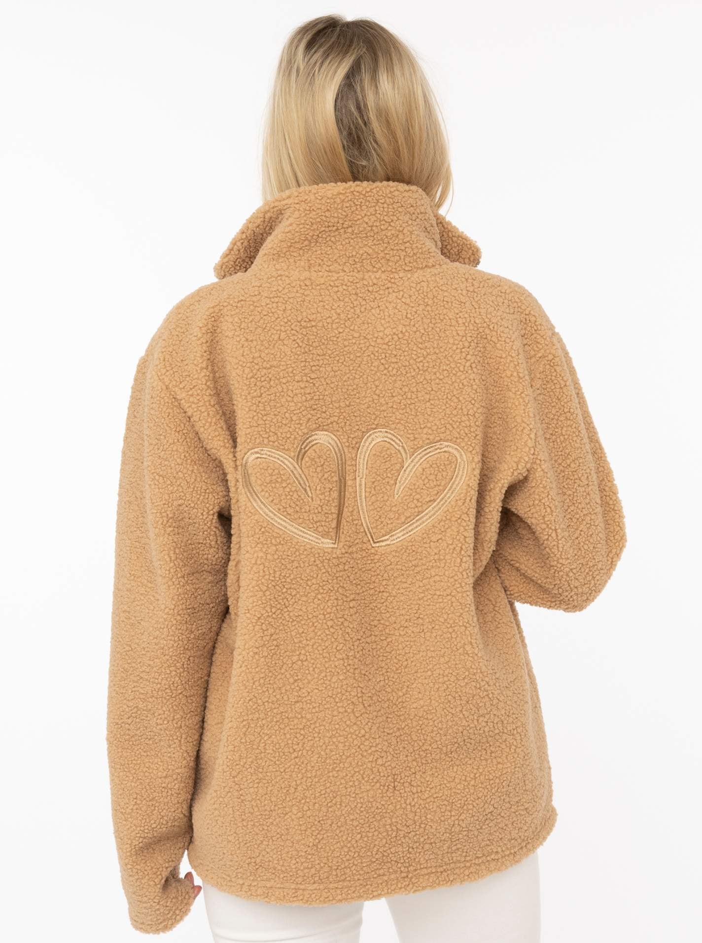 Zwillingsherz Sweatjacke »"Zip Jacke Stick"« Stehkragen, aufgesetzte Taschen, Herzen hinten und vorne